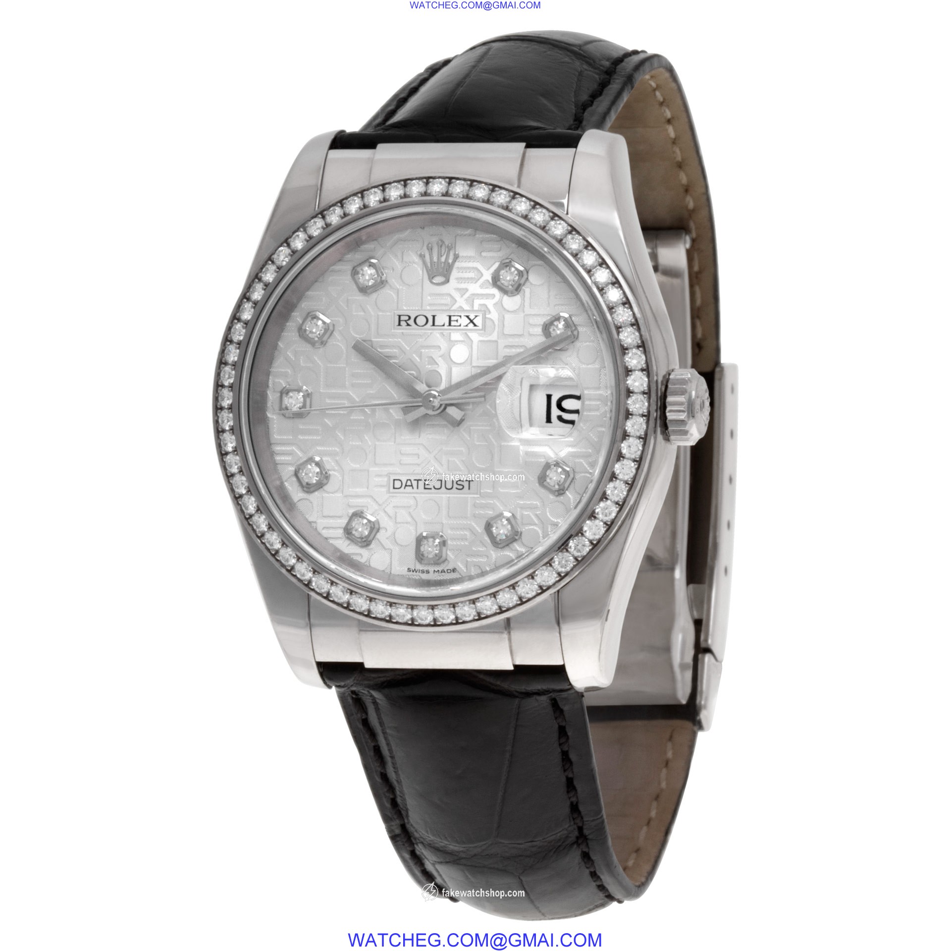 Rolex 116189 Datejust Automatic Unisex 18k White Gold 3