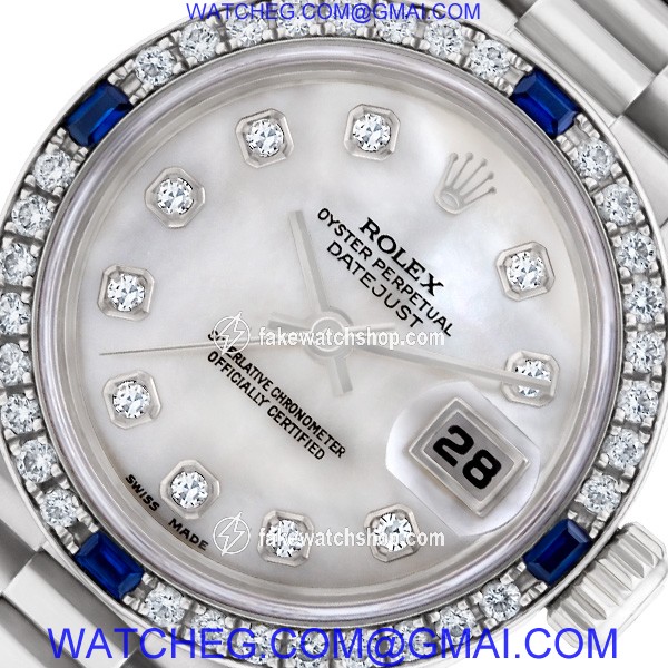 Rolex 69089 Datejust Automatic Female 18k White Gold 3