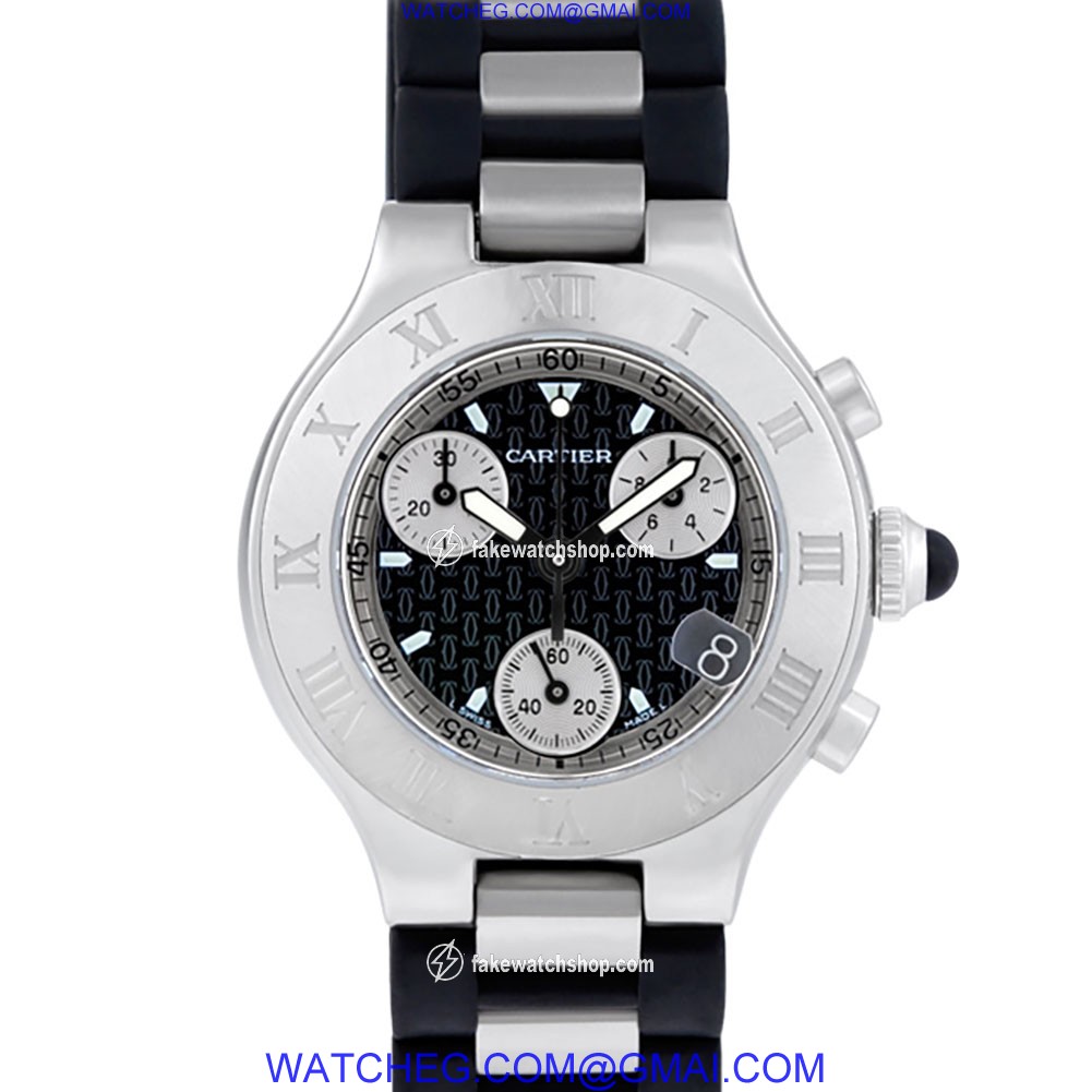 Cartier W10125U2 Chronoscaph 21 Quartz Female Stainless Steel 3