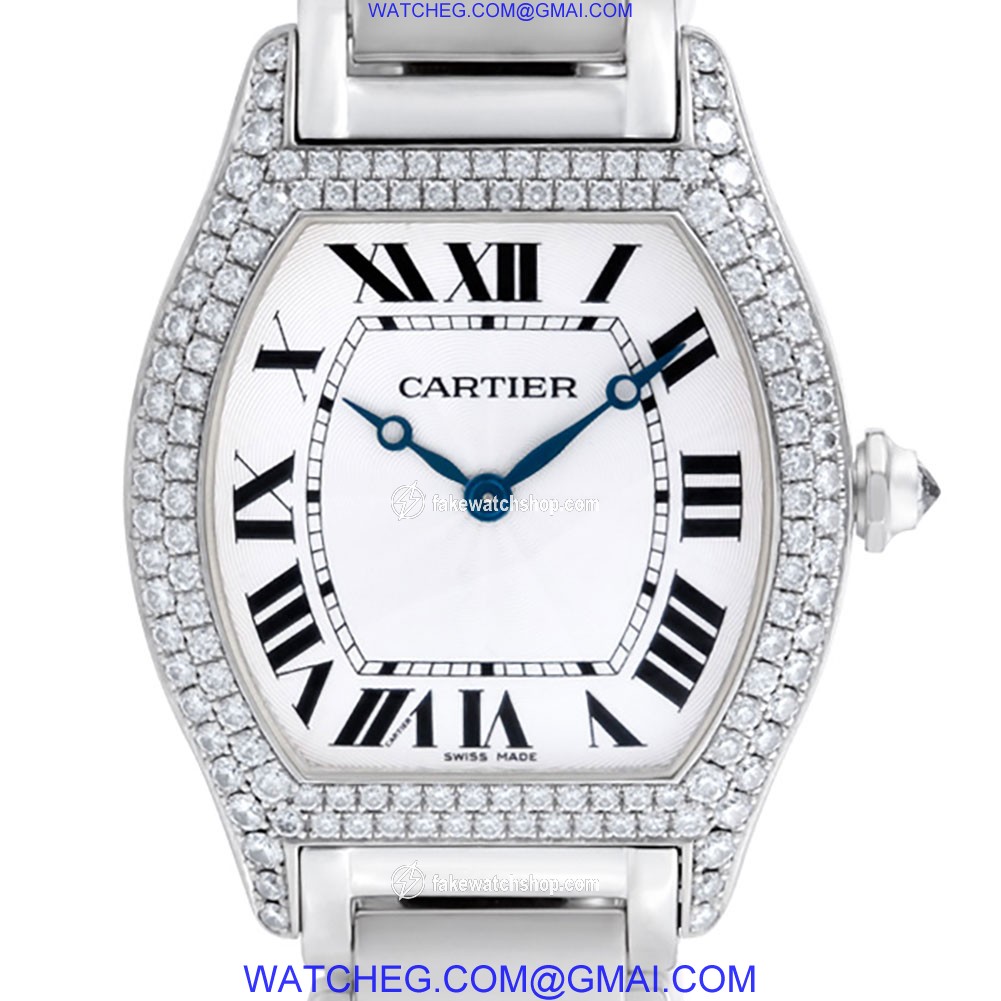 Cartier 2497 Tortue Manual Unisex 18k White Gold 3