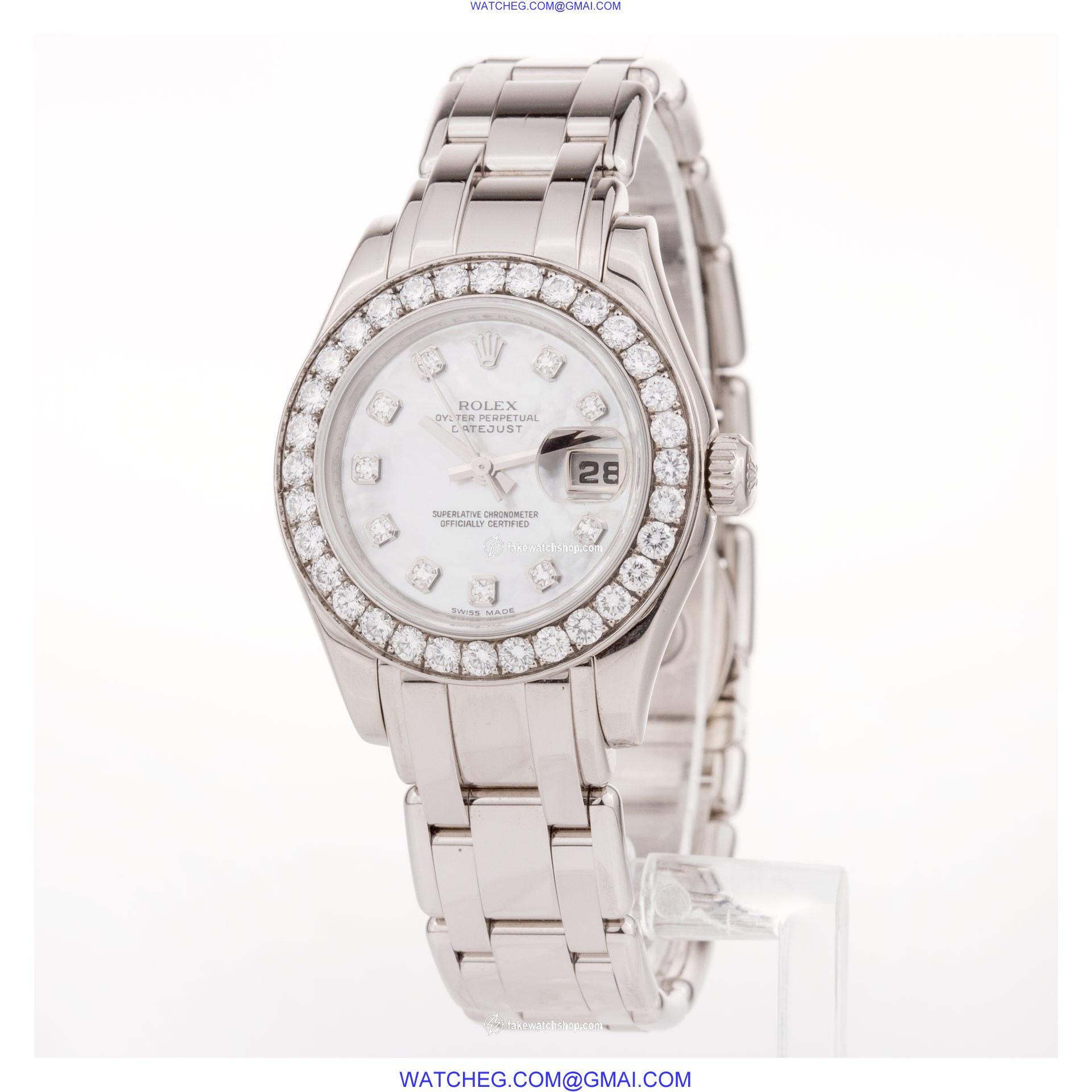 Rolex 80299 Pearlmaster Automatic Female 18k White Gold 3