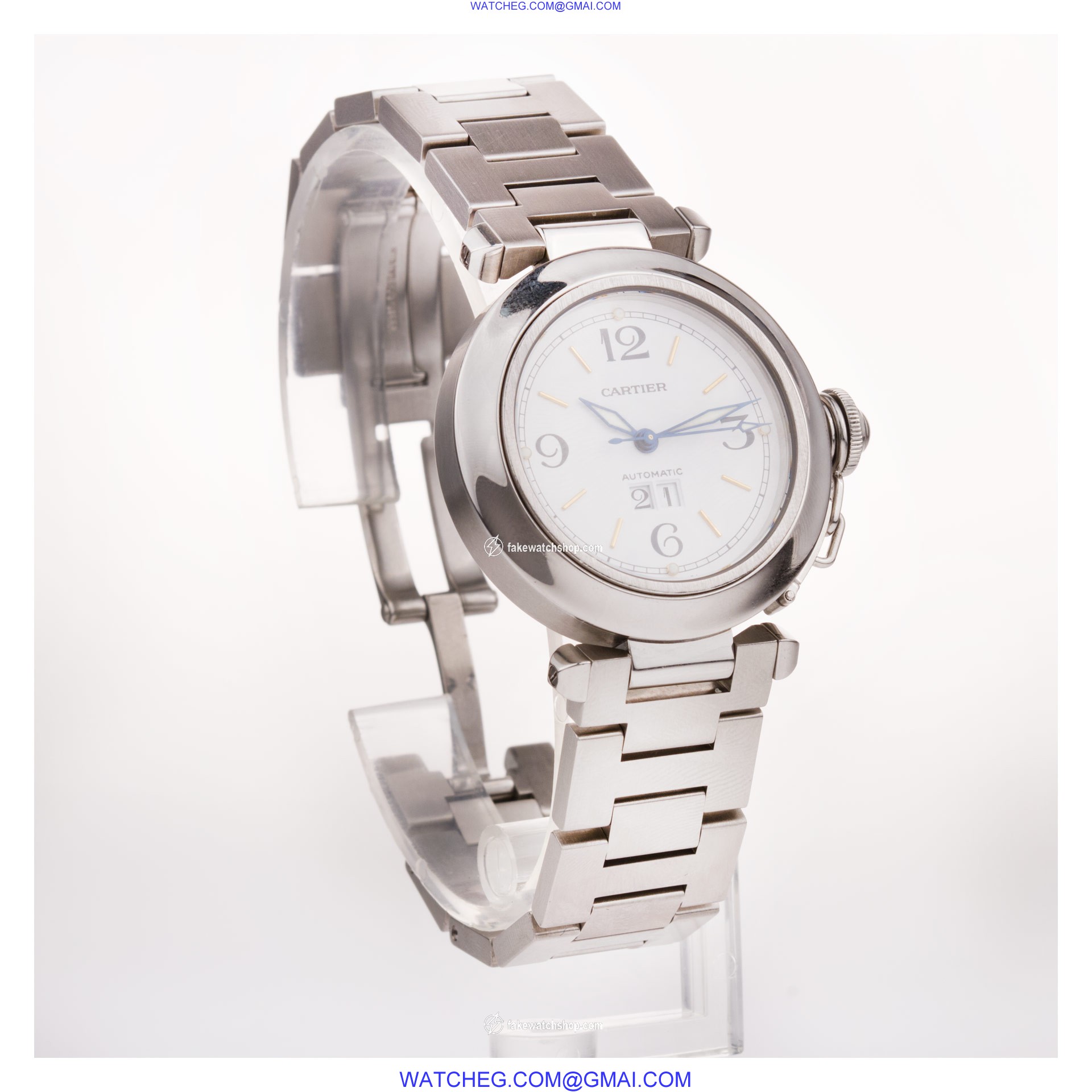 Cartier 2475 Pasha Automatic Unisex Stainless Steel 3