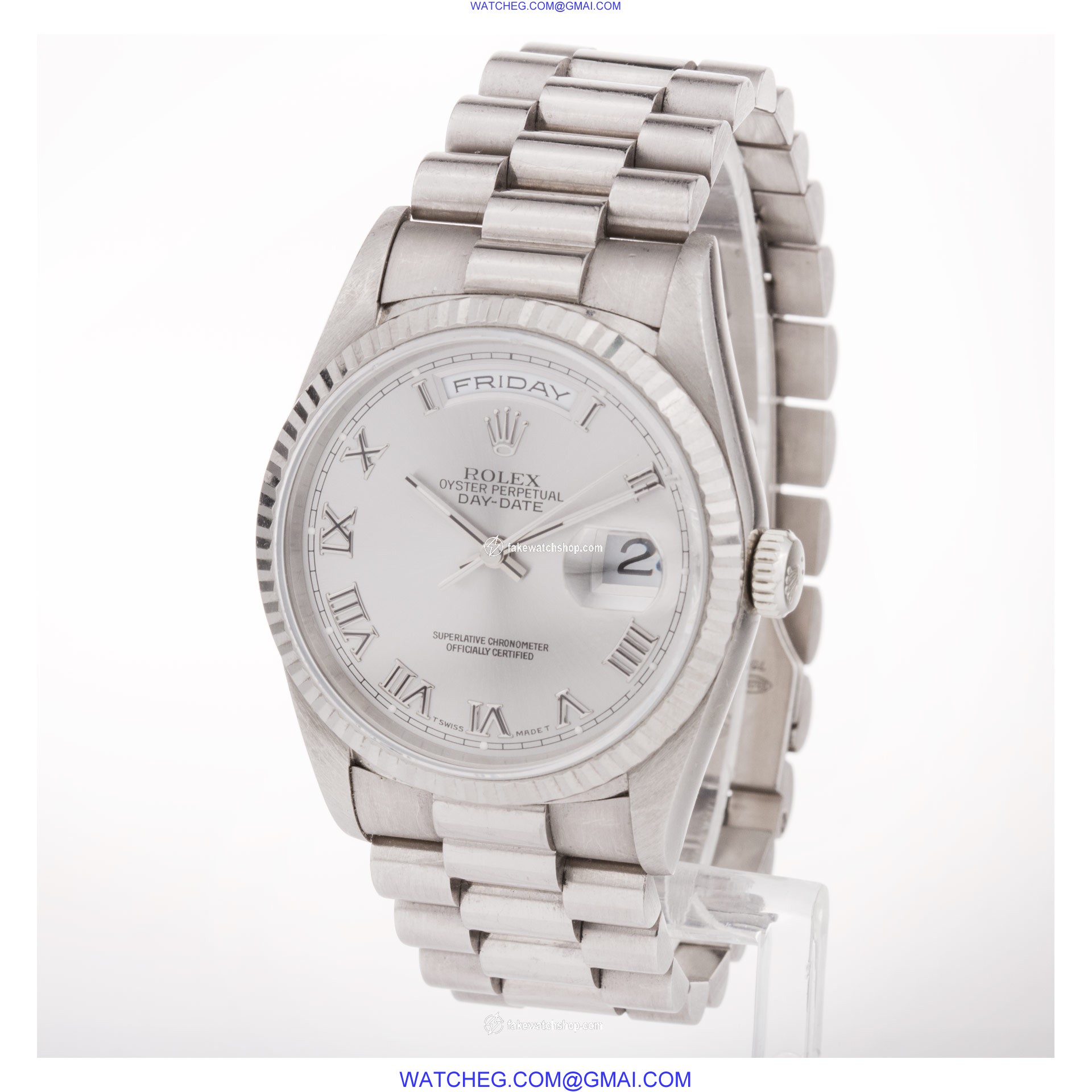 Rolex 18239 Day-Date Automatic Male 18k White Gold 3