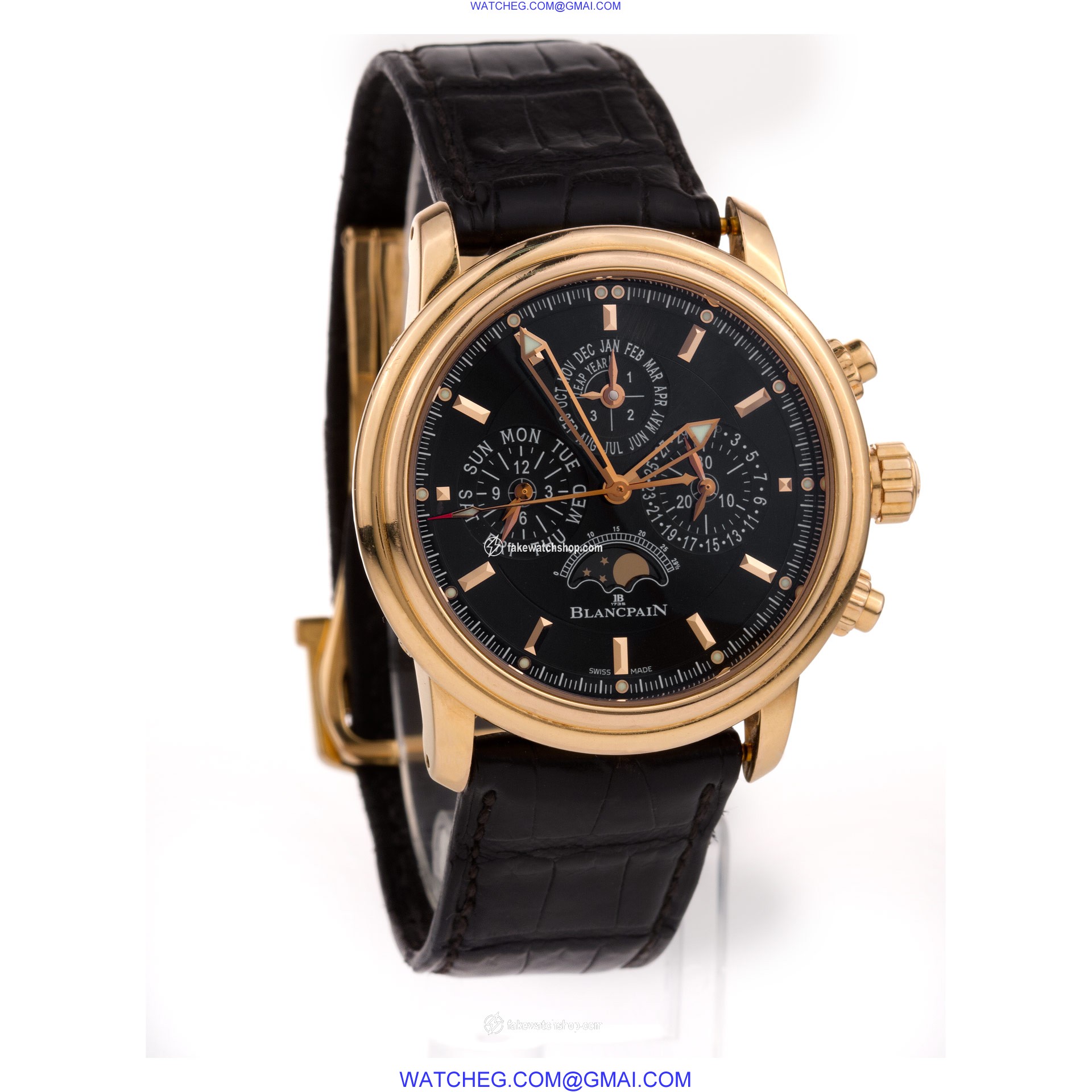 Blancpain 2685F-3630-53B Leman Automatic Male 18k rose gold 3