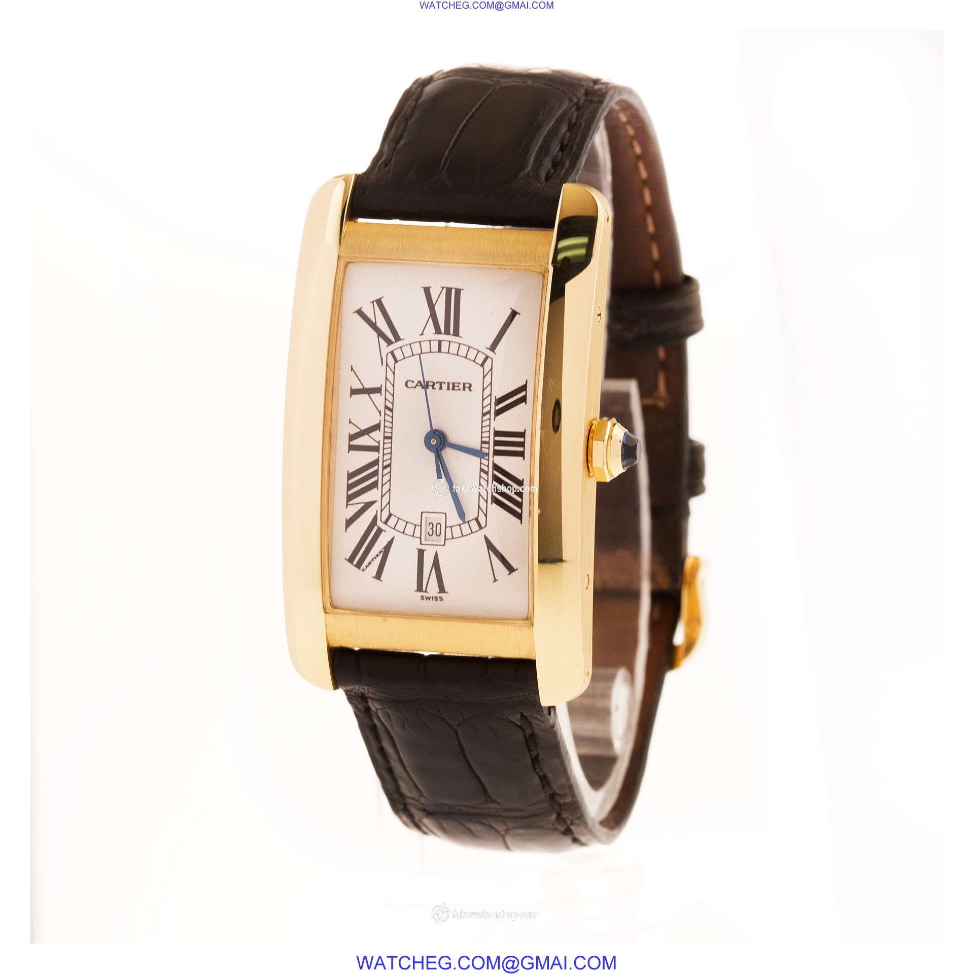 Cartier W2603156 Tank Americaine Automatic Unisex 18k yellow gold 3