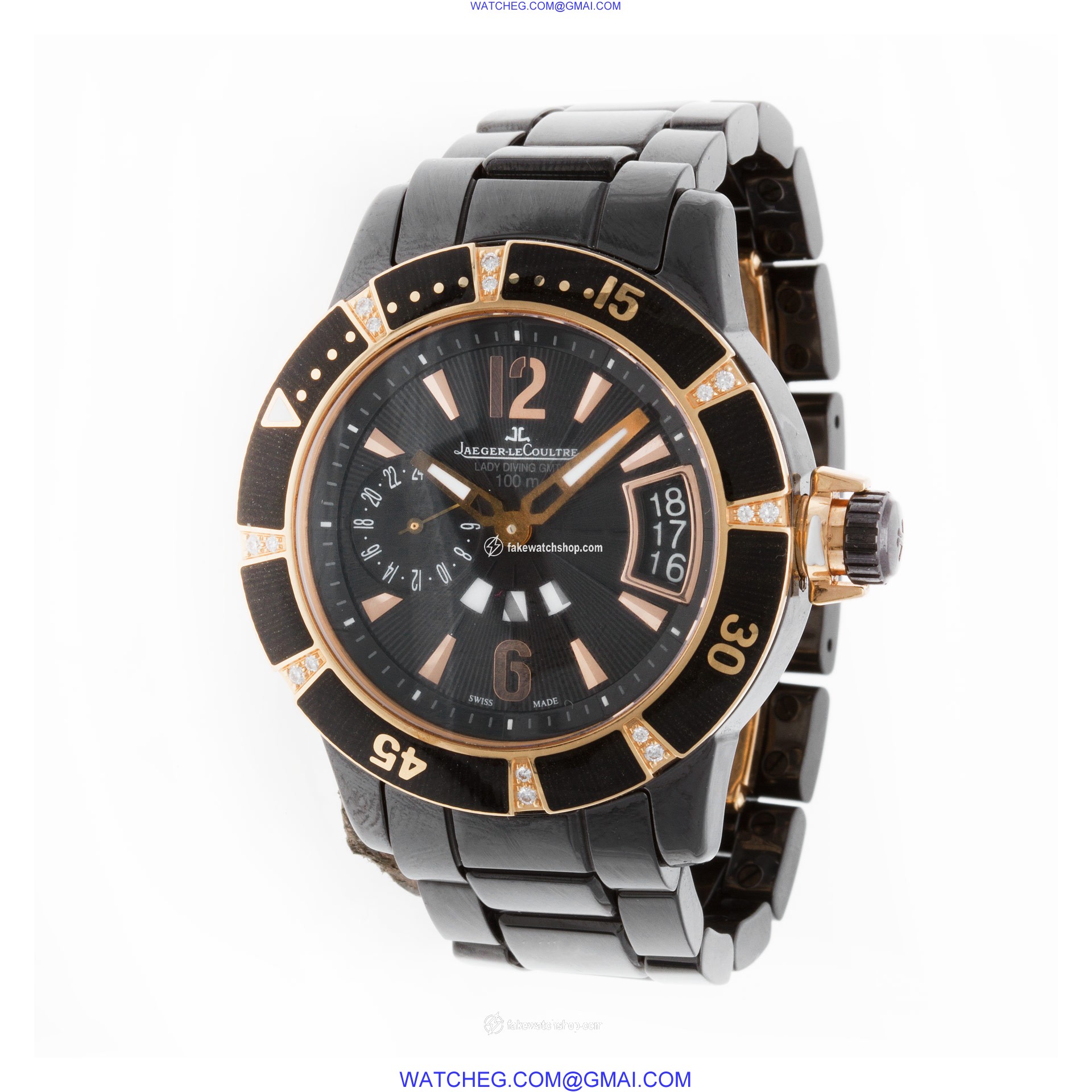 Jaeger LeCoultre Q189LC70 (161.L.61.S) Lady Diver Automatic Female 18k rose gold & ceramic 3