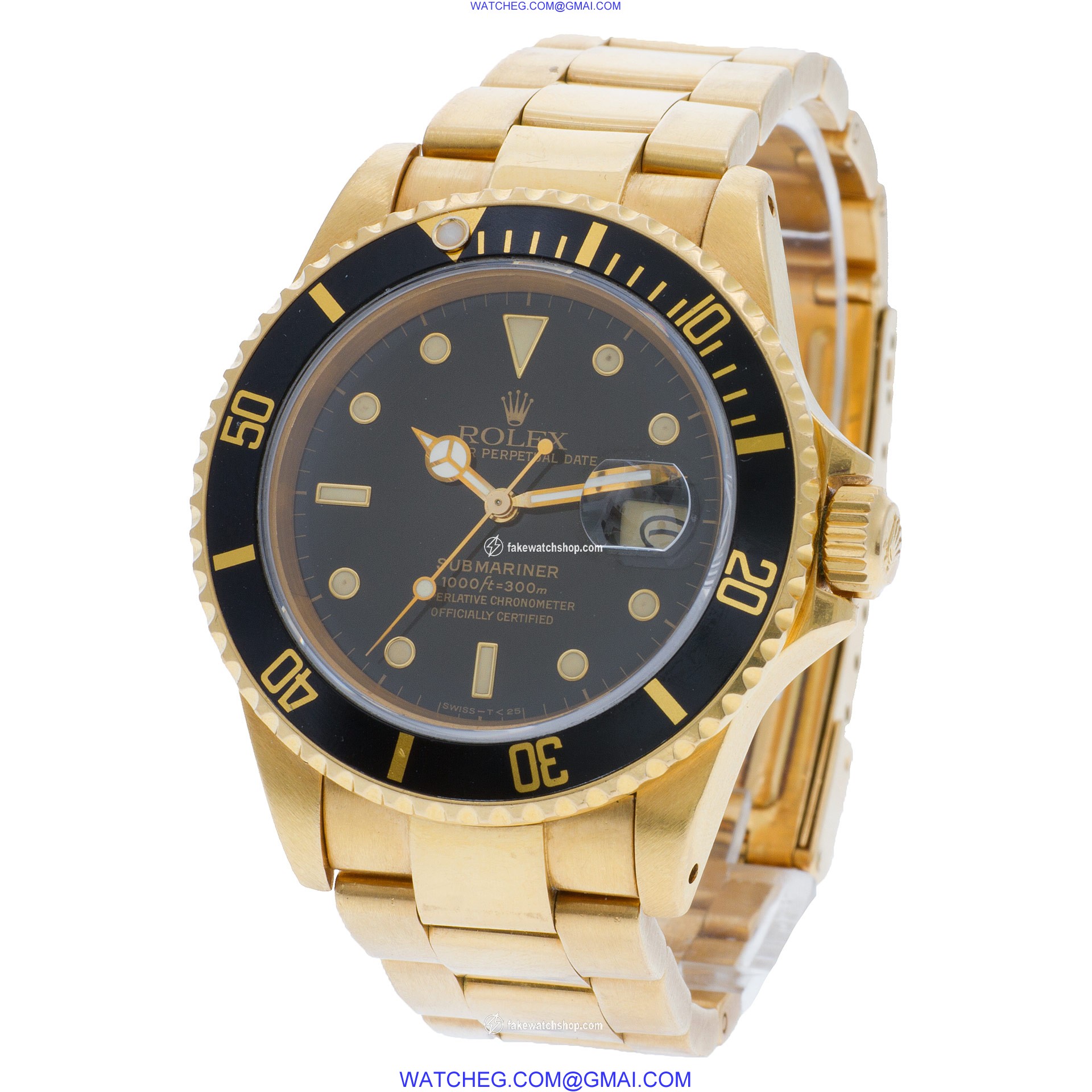 Rolex 16808 Submariner Automatic Male 18k Yellow Gold 3