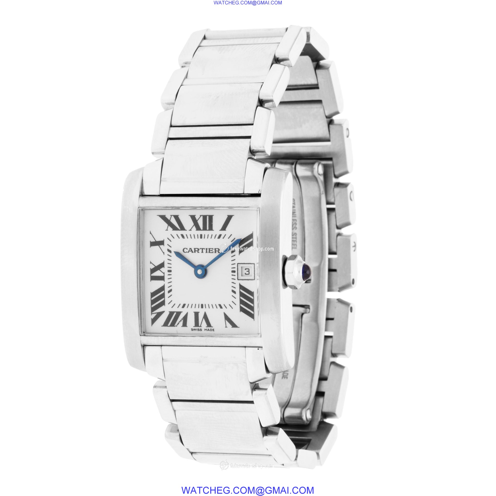 Cartier W51011Q3 Tank Francaise Quartz Unisex Stainless Steel 3