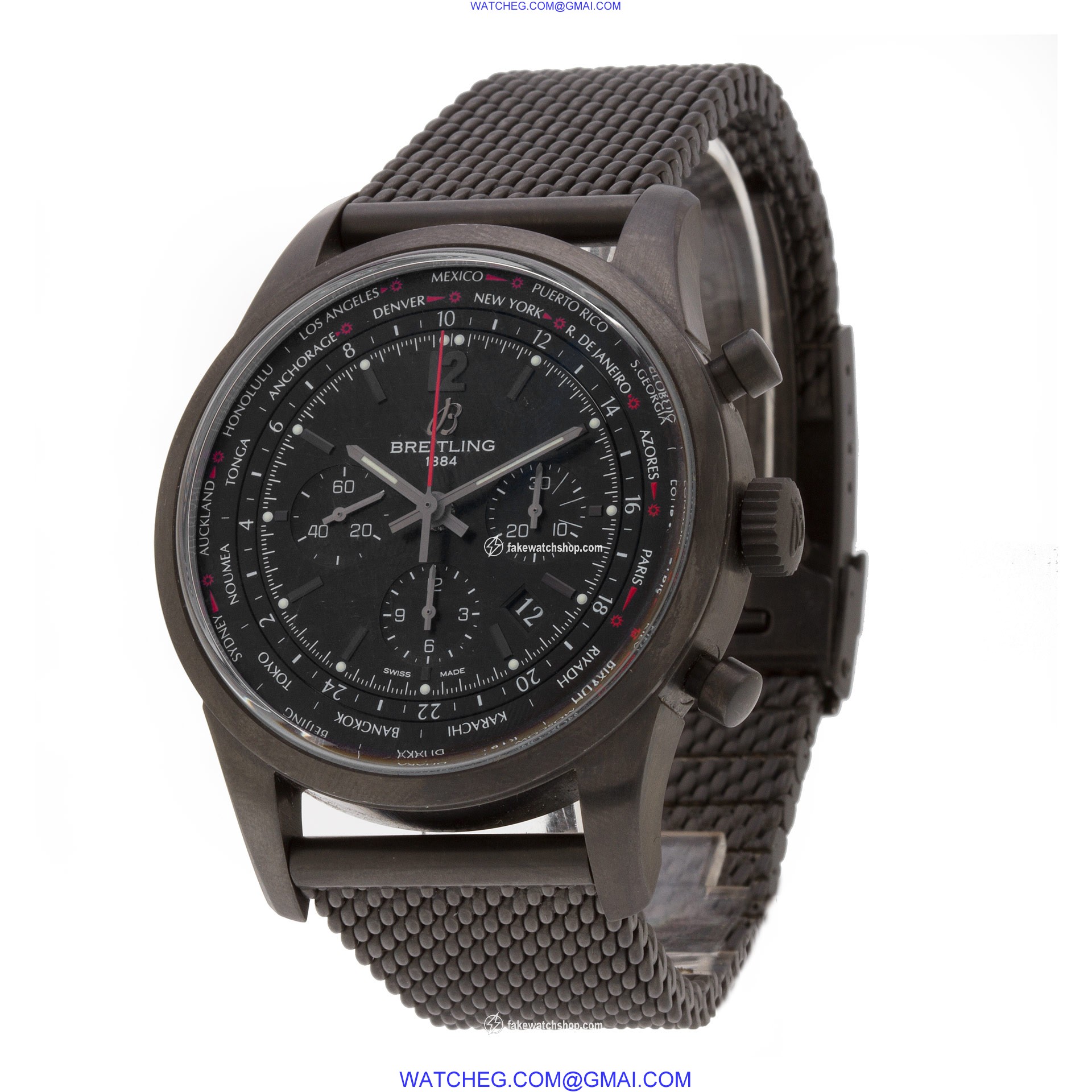 Breitling mb0510 Transocean Automatic Male Black PVD 3