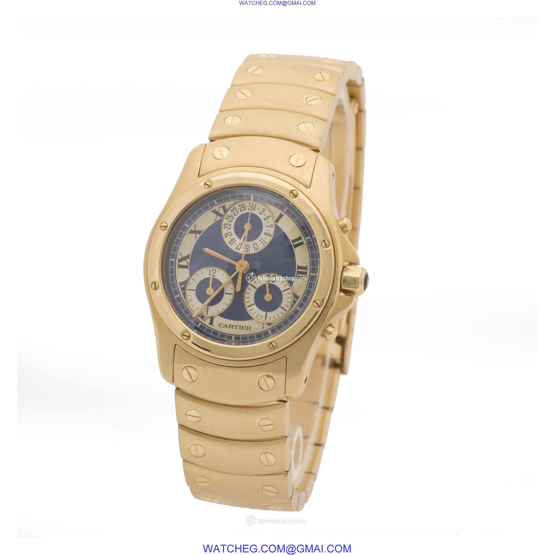 Cartier C4322 Santos Quartz Unisex 18k yellow gold 3