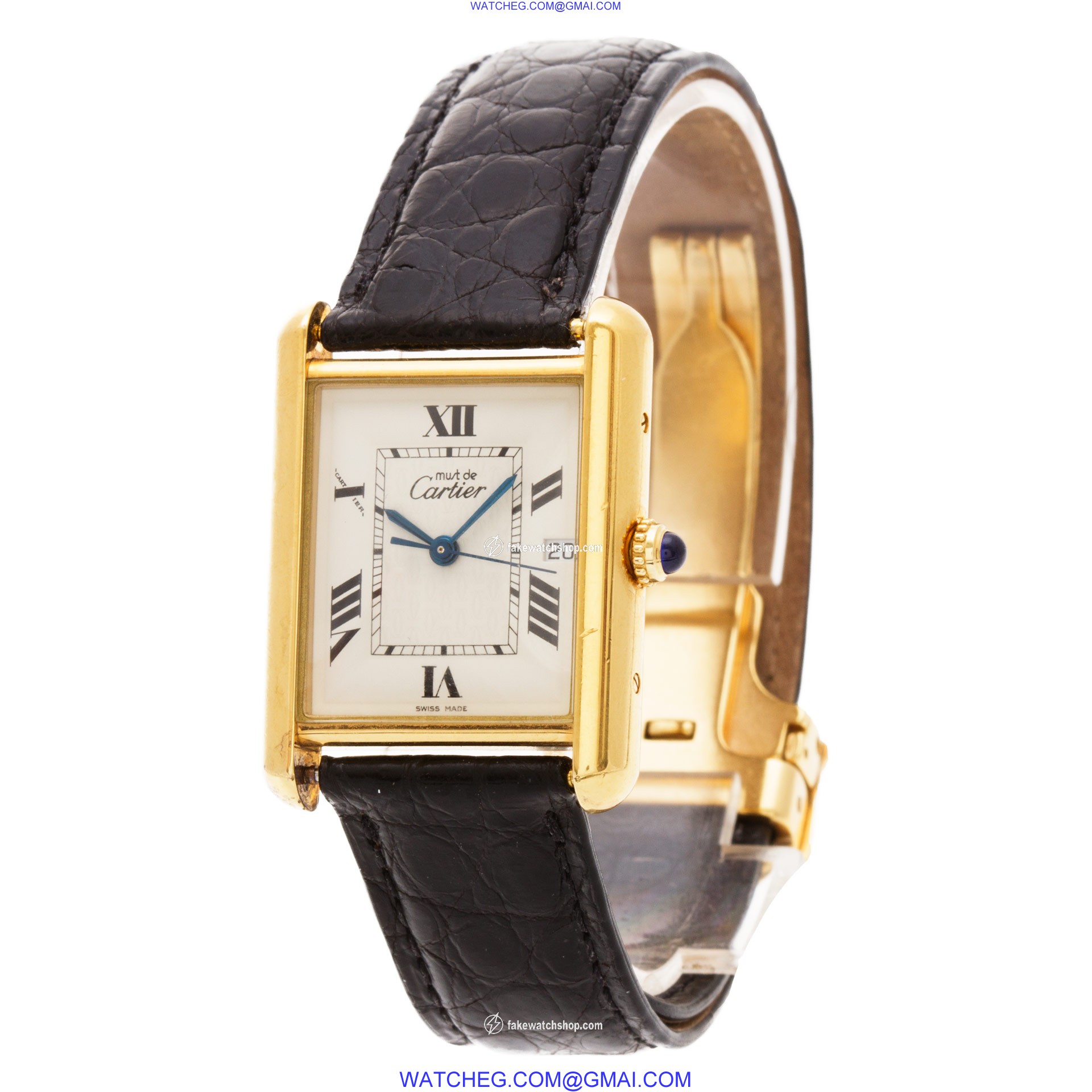 Cartier 2413 Tank Quartz Male Vermeil 3