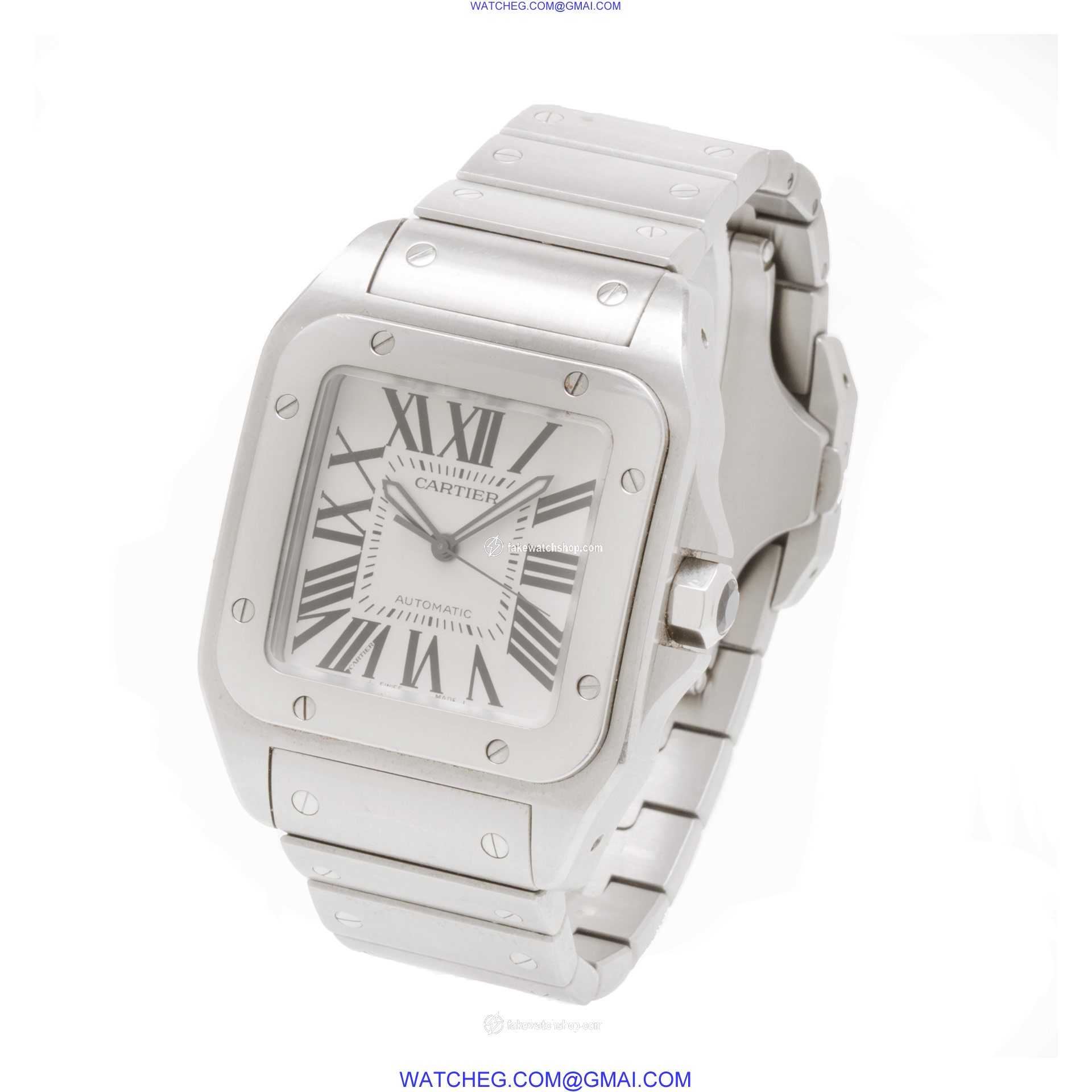 Cartier w200737g Santos 100 Automatic Male Stainless Steel 3