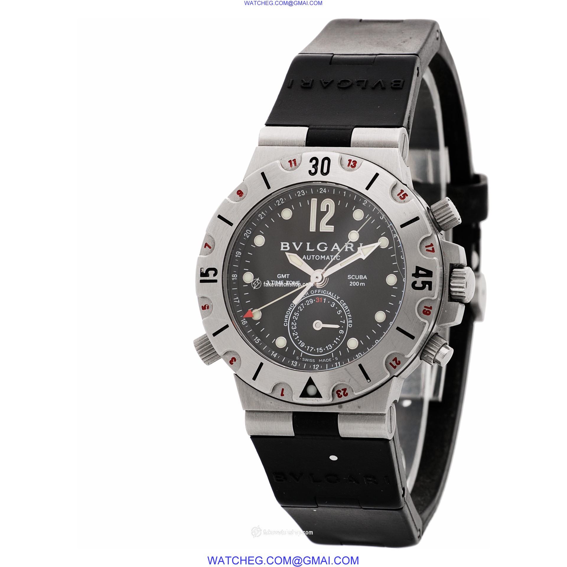 Bvlgari SD38 S GMT Scuba Automatic Unisex Stainless Steel 3