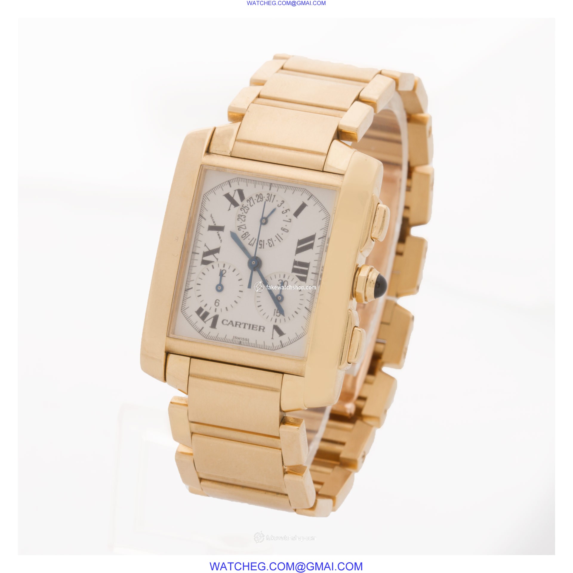 Cartier W50005R2 Tank Francaise Quartz Male 18k yellow gold 3