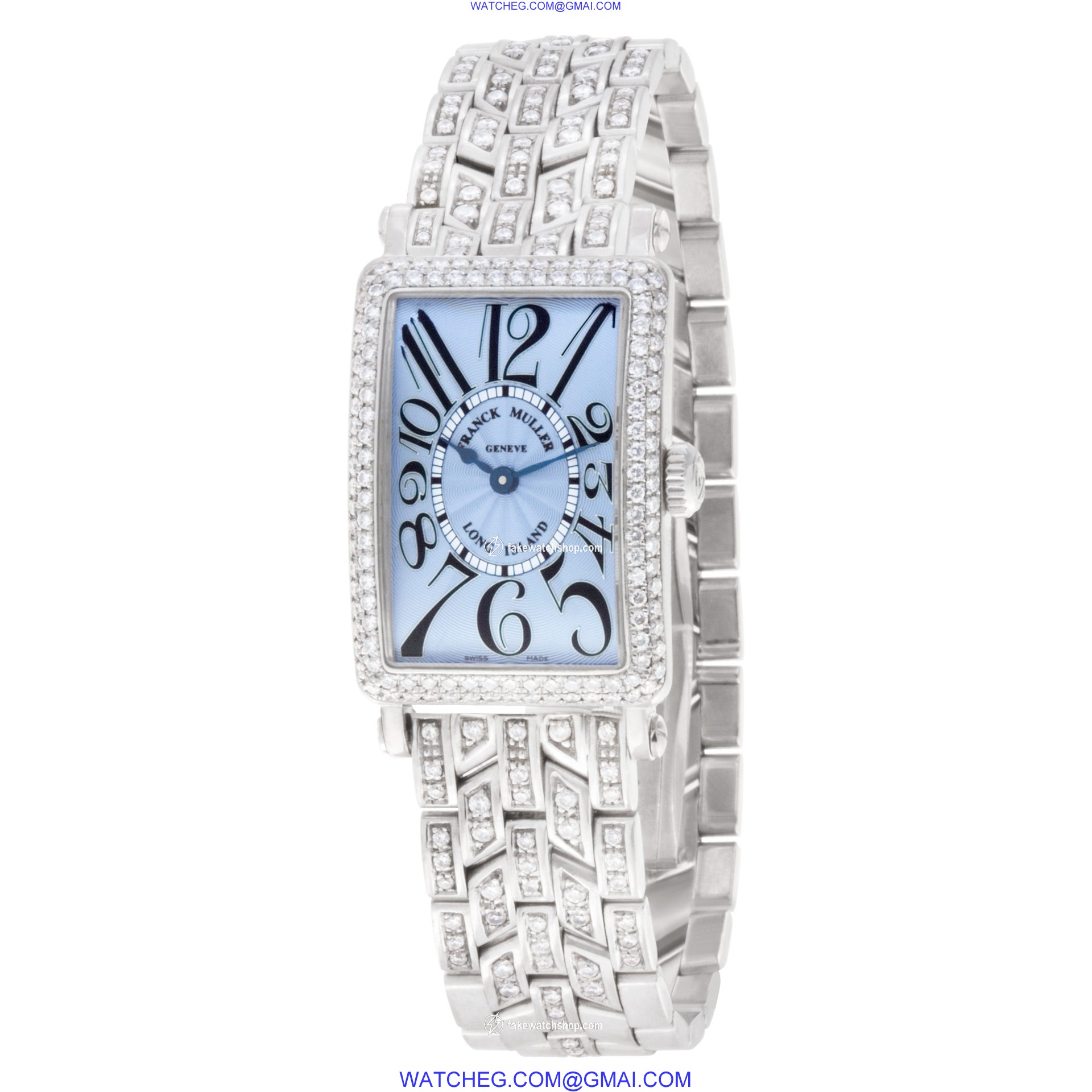 Franck Muller 900 QZ D Long Island Quartz Female 18k White Gold 3