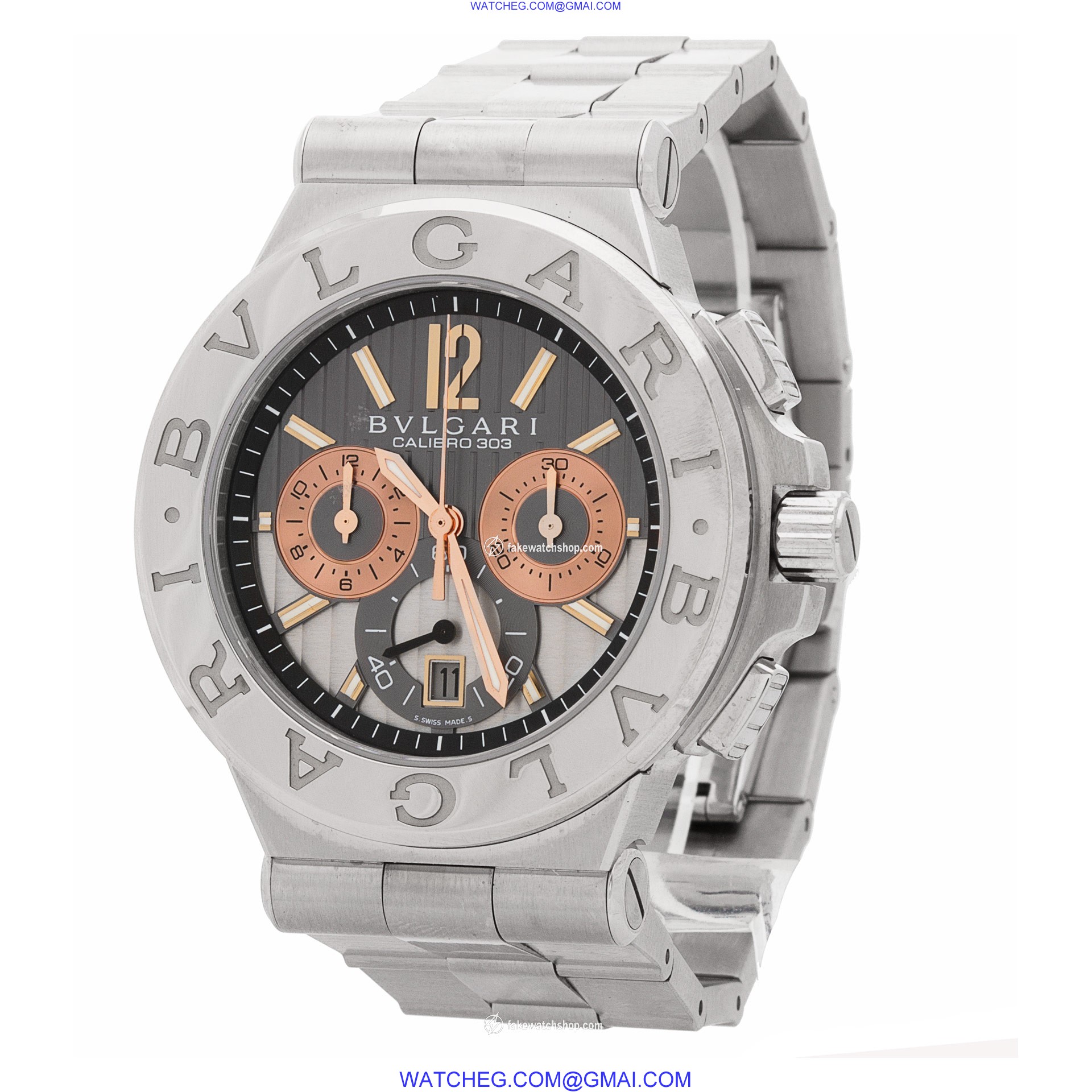 Bvlgari dg 42 swg ch Diagono Calibro 303 Automatic Male Stainless Steel 3