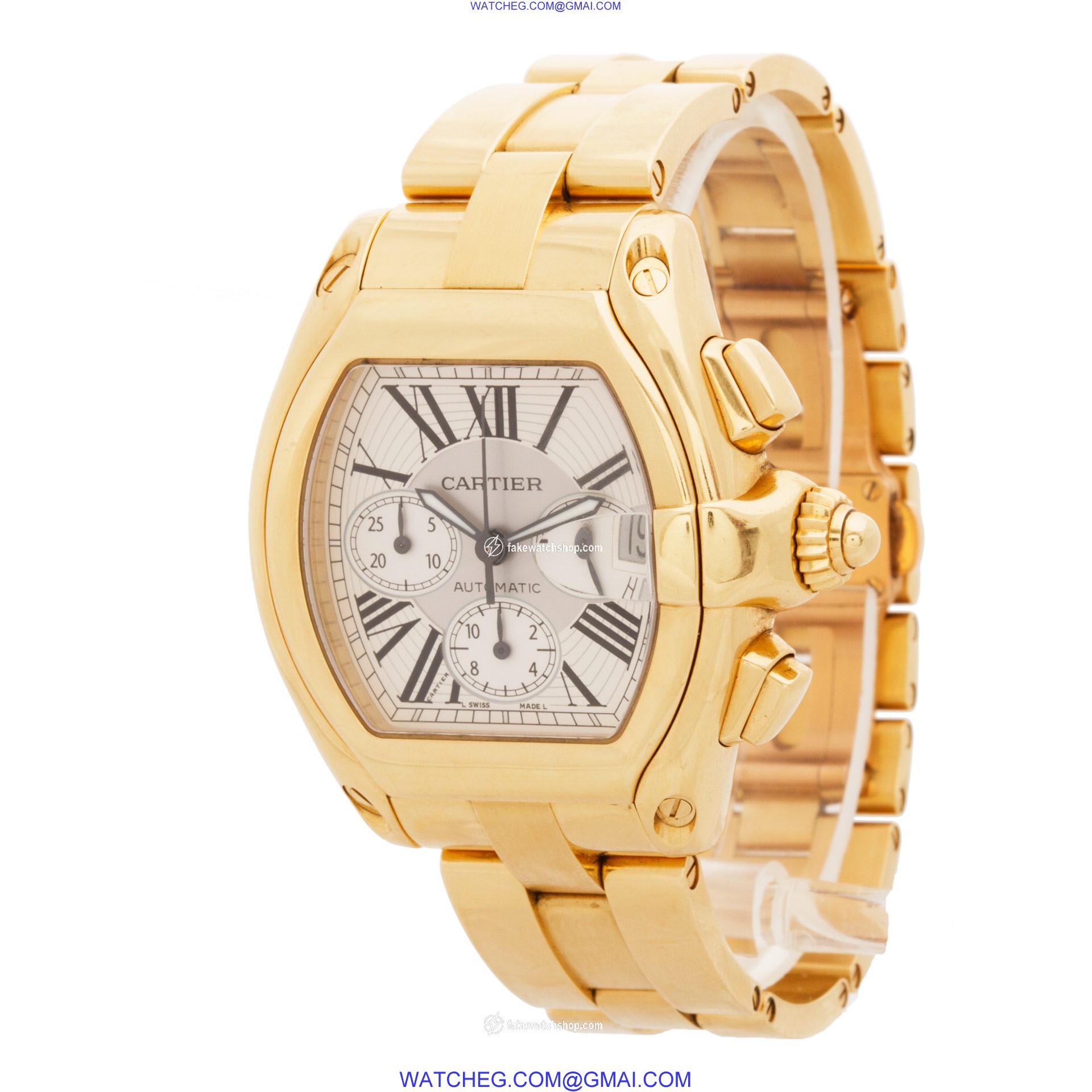 Cartier w62021y2 Roadster Automatic Unisex 18k yellow gold 3