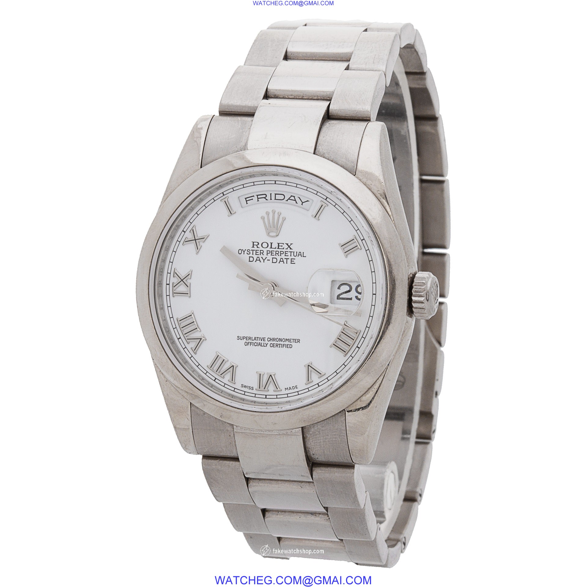 Rolex 118209 Day-Date Automatic Male 18k White Gold 3