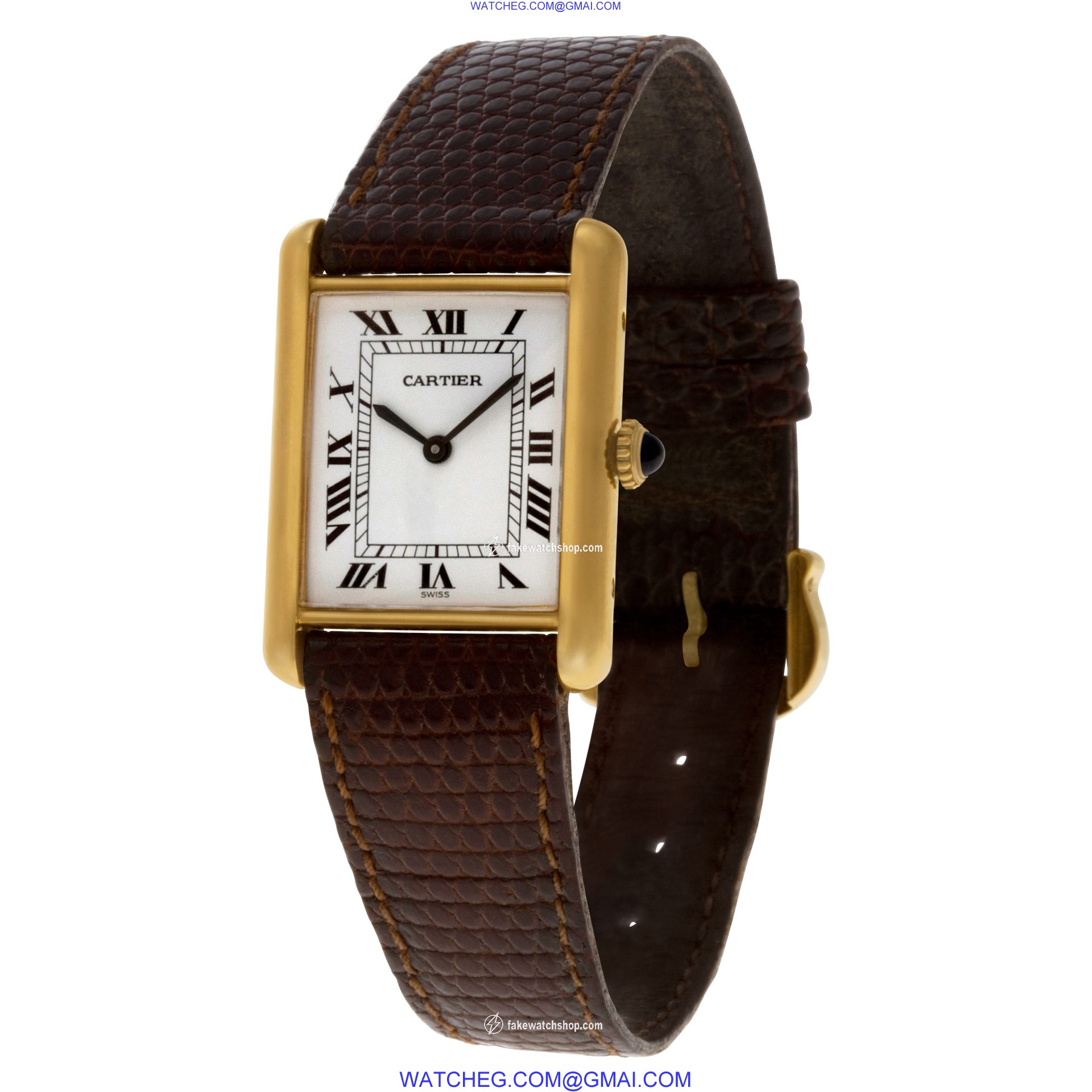 Cartier 123419 Tank Manual Female Vermeil 3