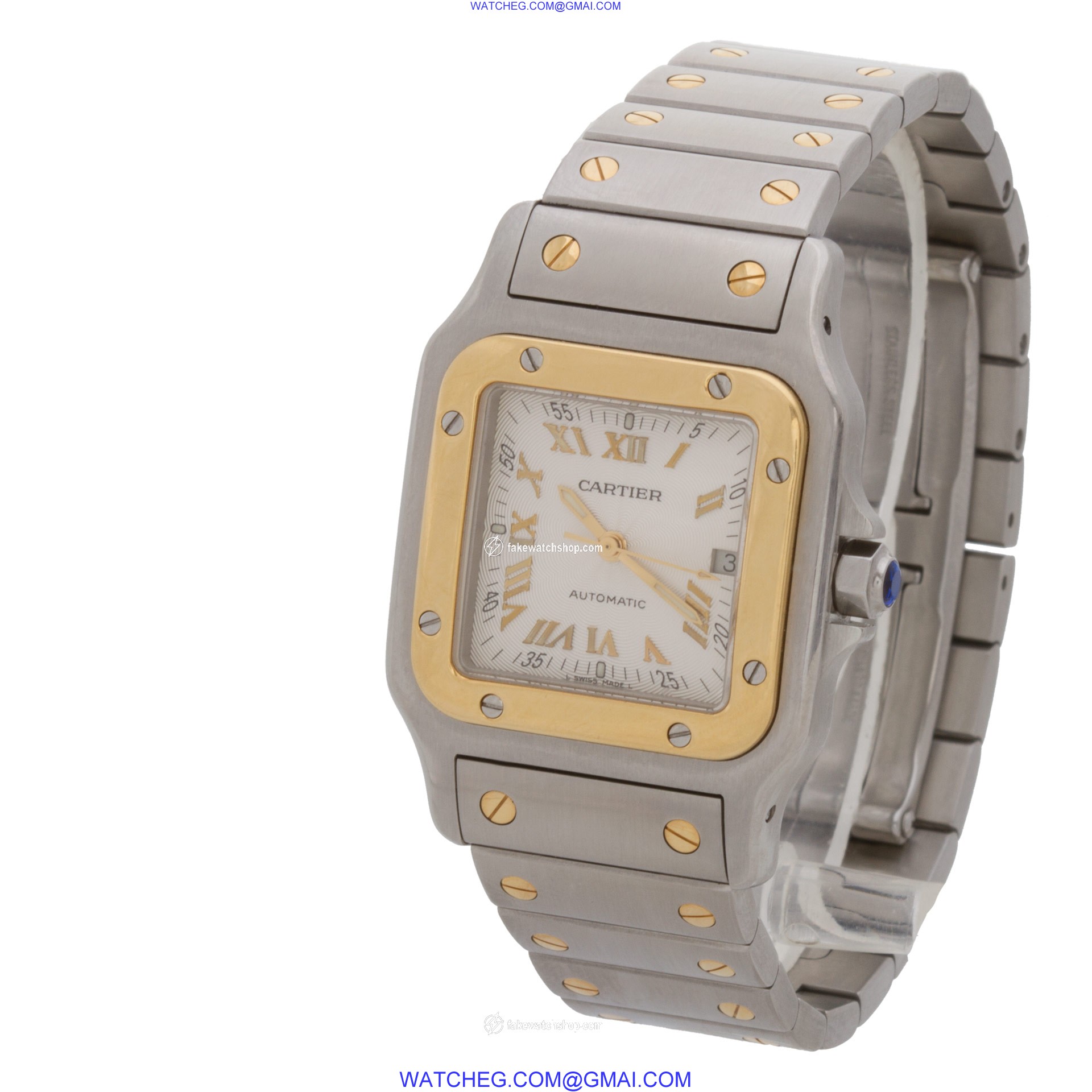 Cartier 2319 Santos Automatic Unisex 18k gold & Stainless Steel 3