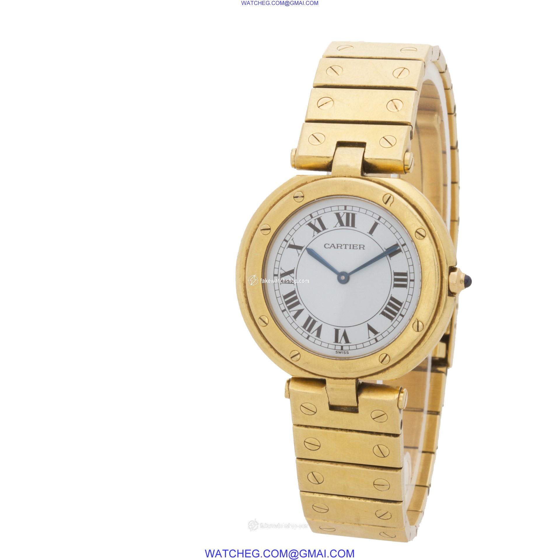 Cartier W3315 Santos Quartz Female 18k yellow gold 3
