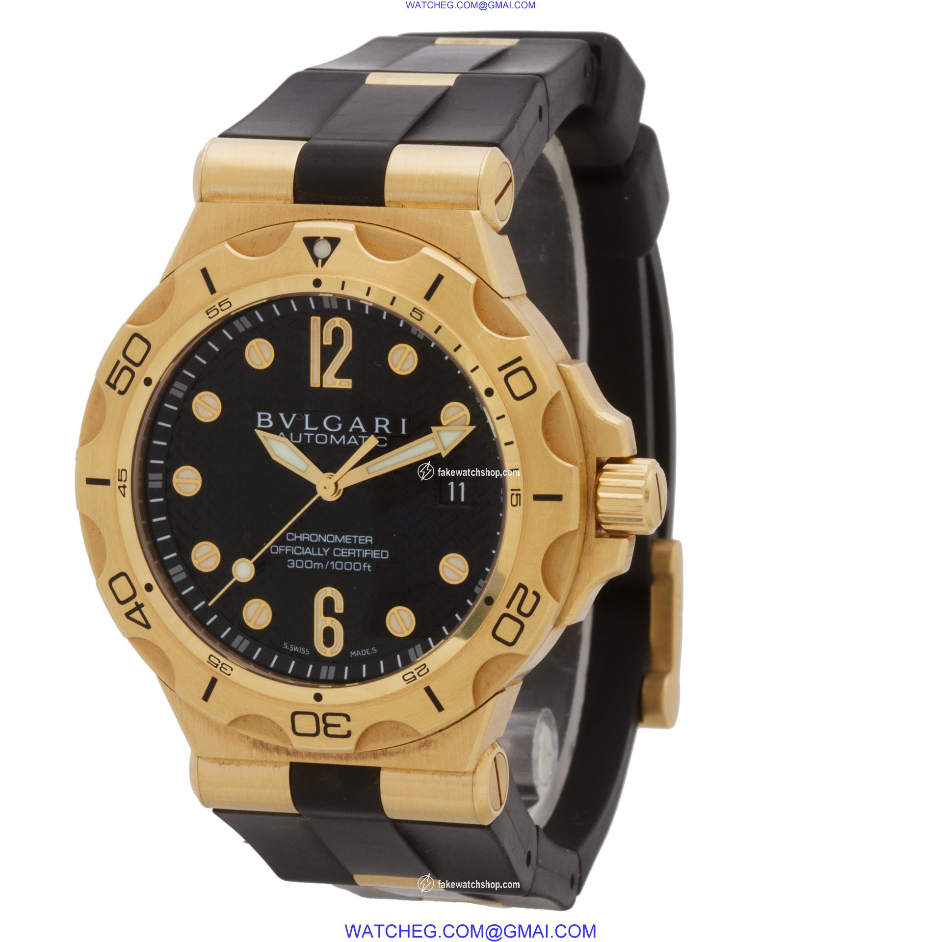 Bvlgari dp42gsd Diagono Professional Automatic Male 18k yellow gold 3