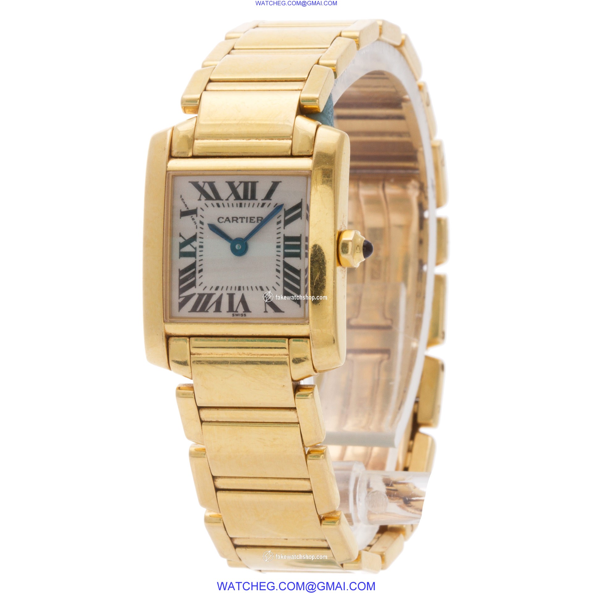 Cartier W50002N2 Tank Francaise Quartz Female 18k Yellow Gold 3