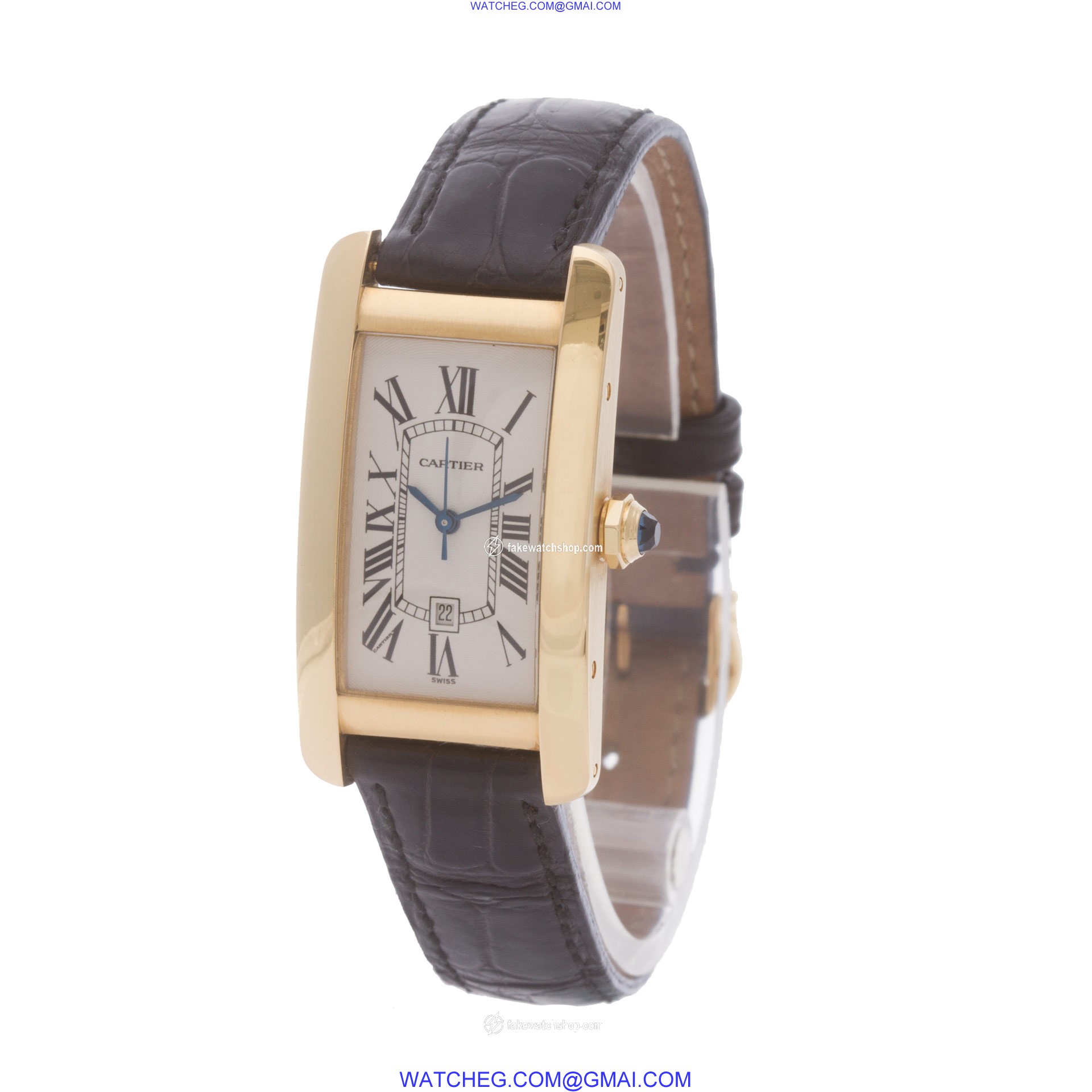 Cartier 1725 Tank Americaine Automatic Male 18k yellow gold 3