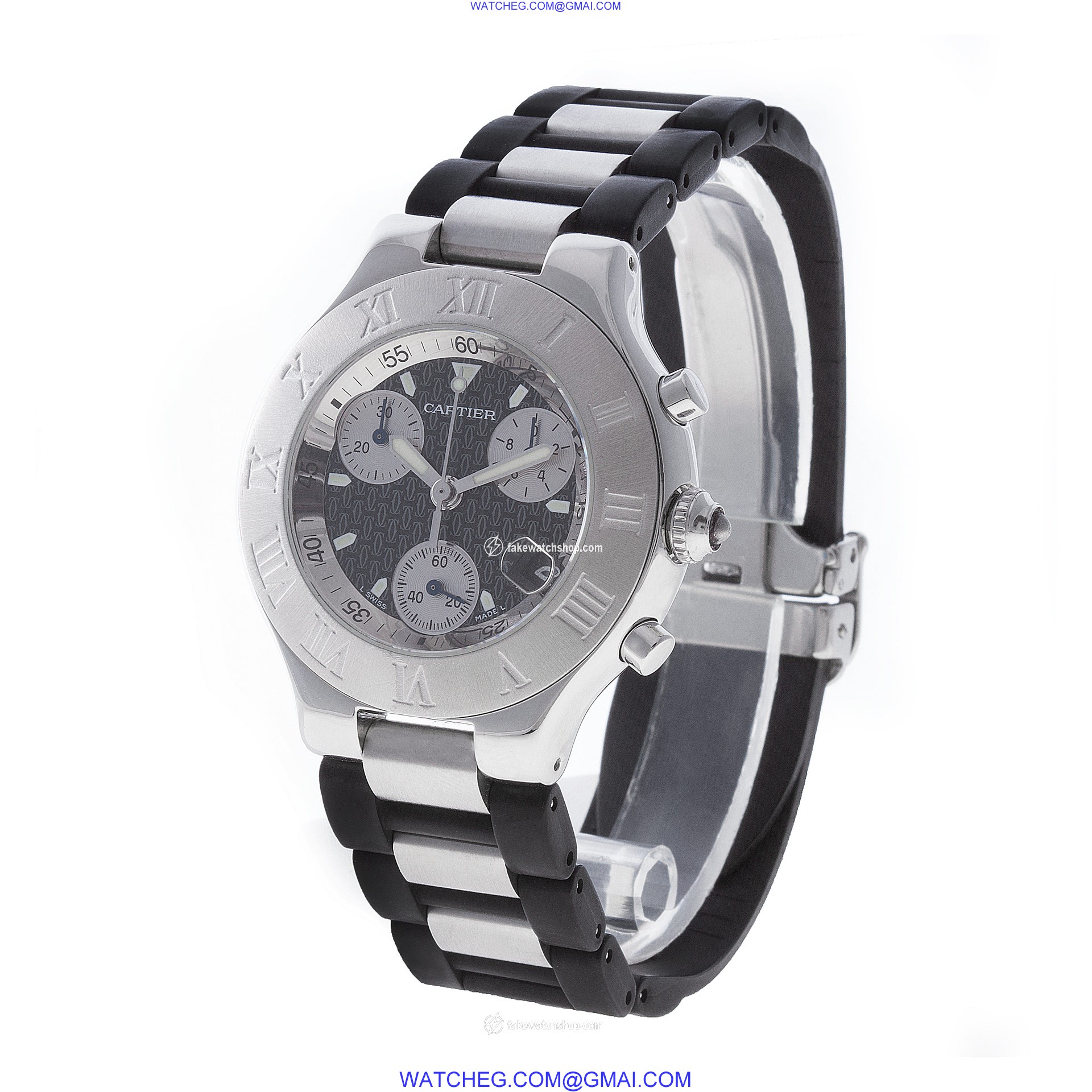 Cartier w10125u2 Chronoscaph 21 Quartz Unisex Stainless Steel 3