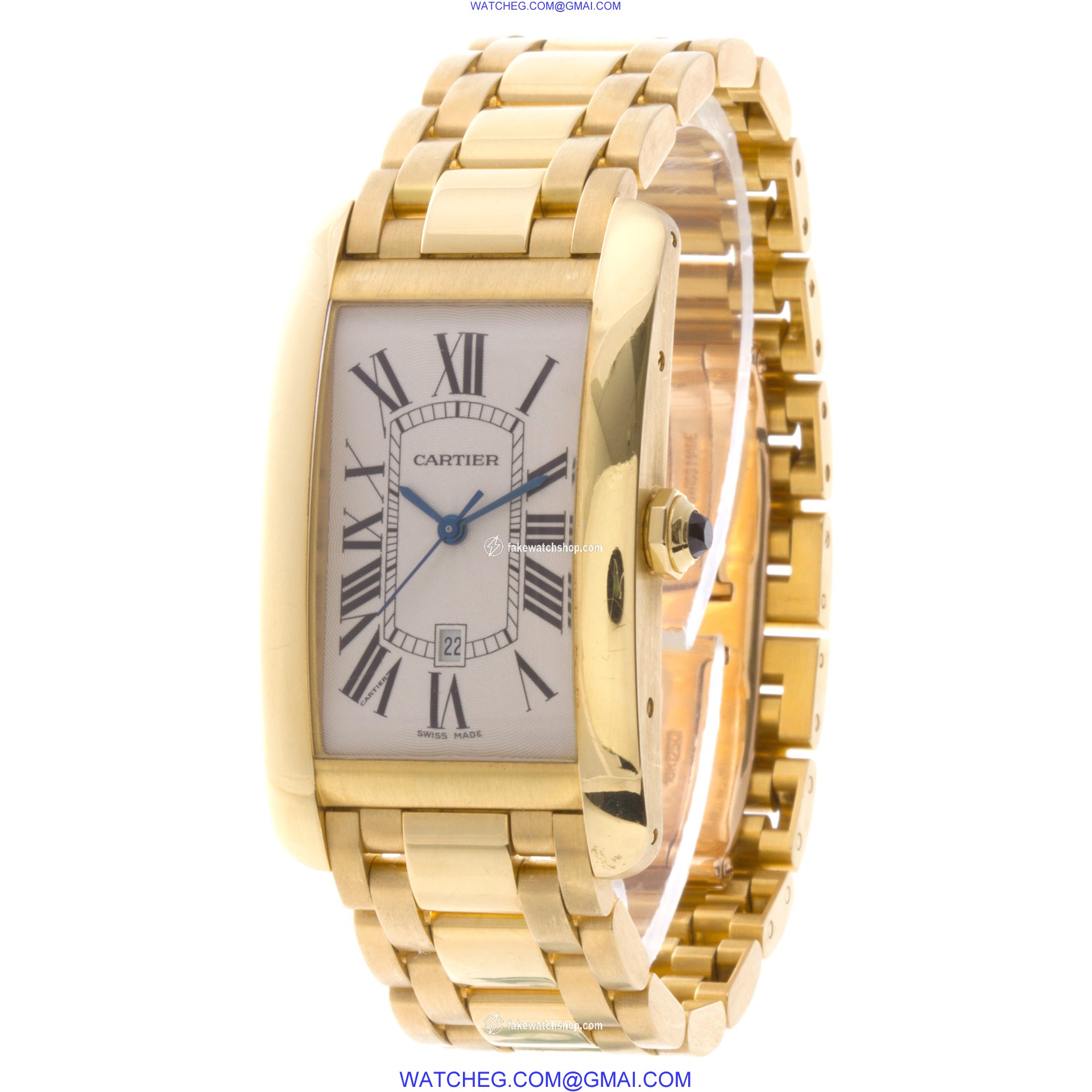 Cartier W26031K2 Tank American Automatic Male 18k Yellow Gold 3