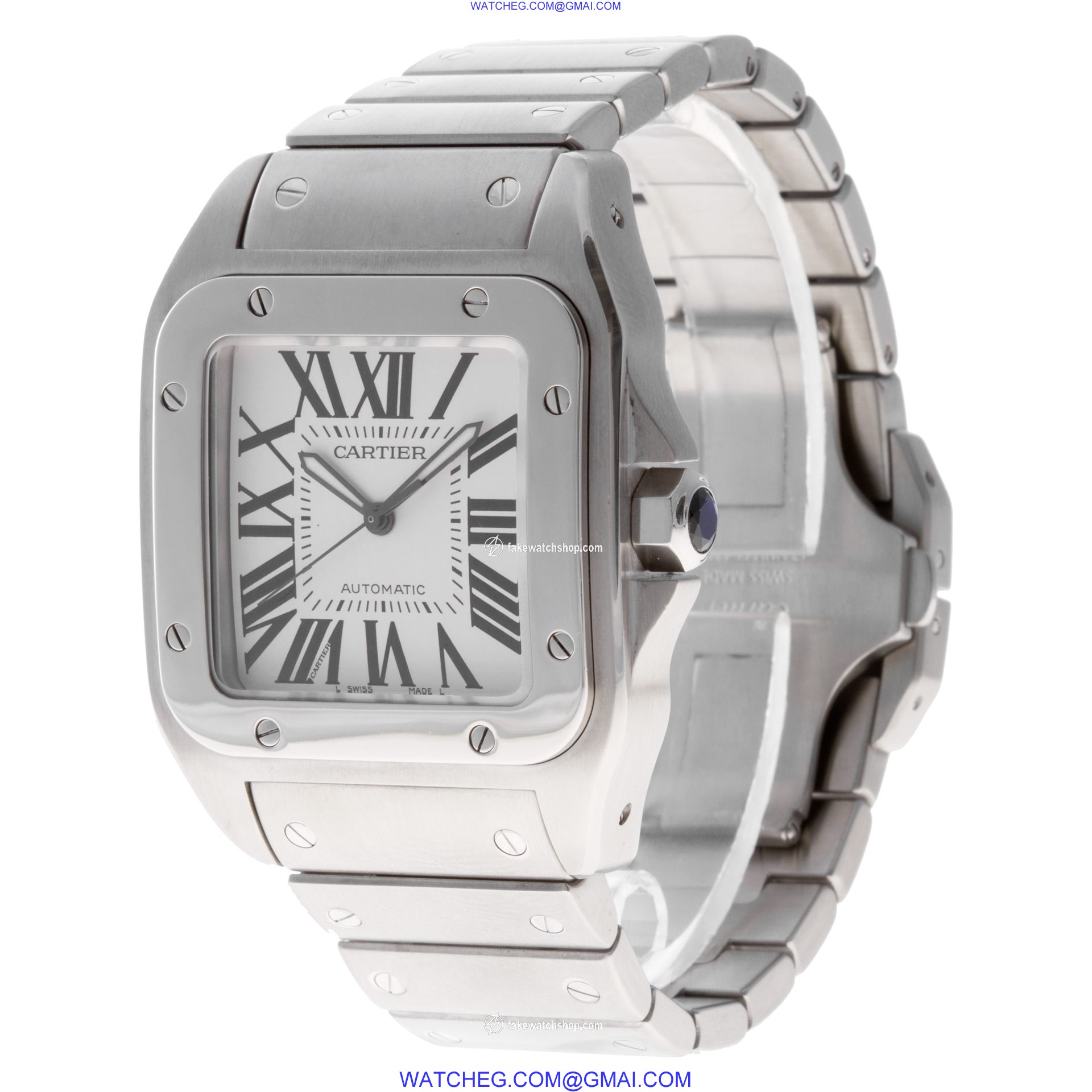 Cartier W200737G Santos 100 Automatic Unisex Stainless Steel 3