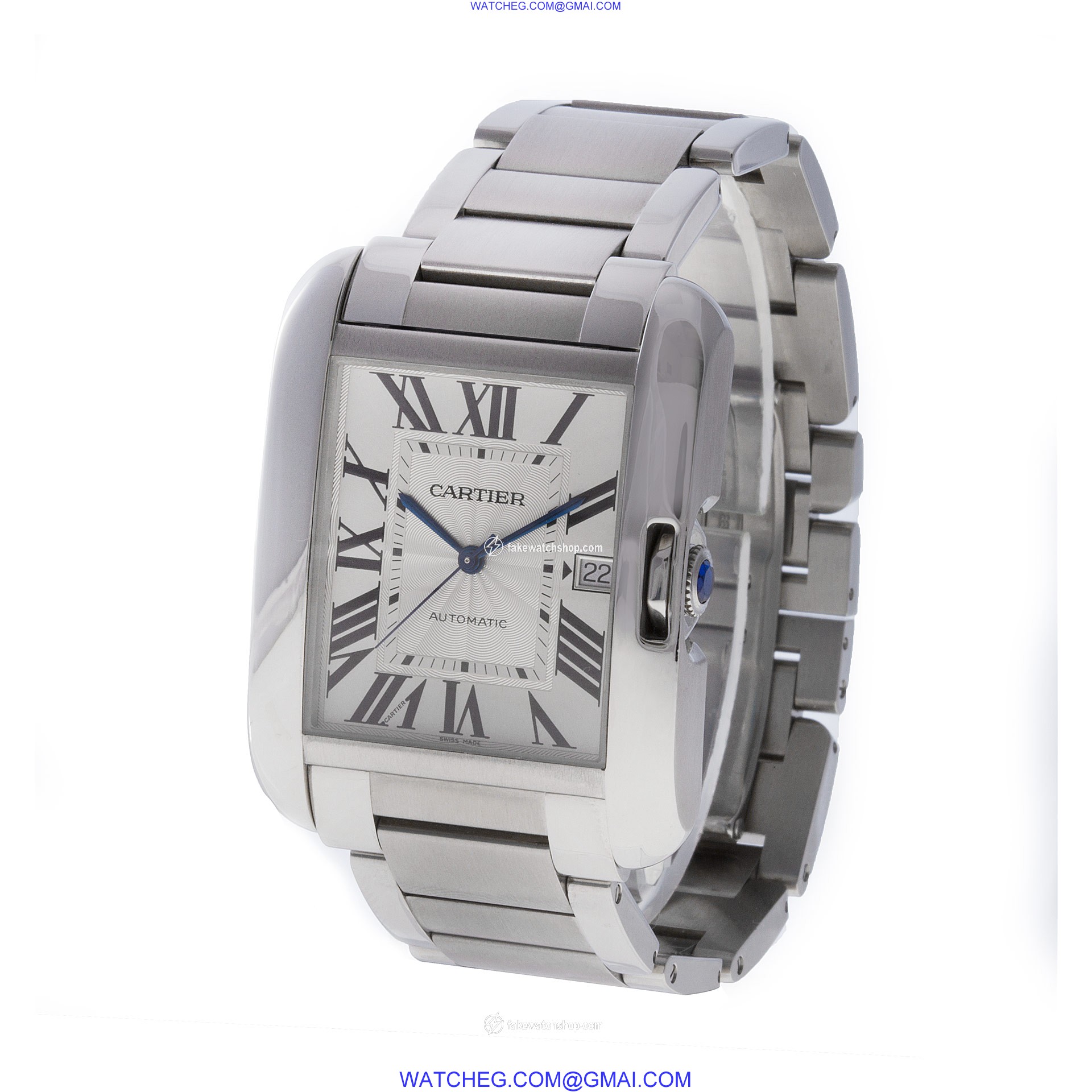 Cartier 3507 Tank Anglaise XL Automatic Male Stainless Steel 3