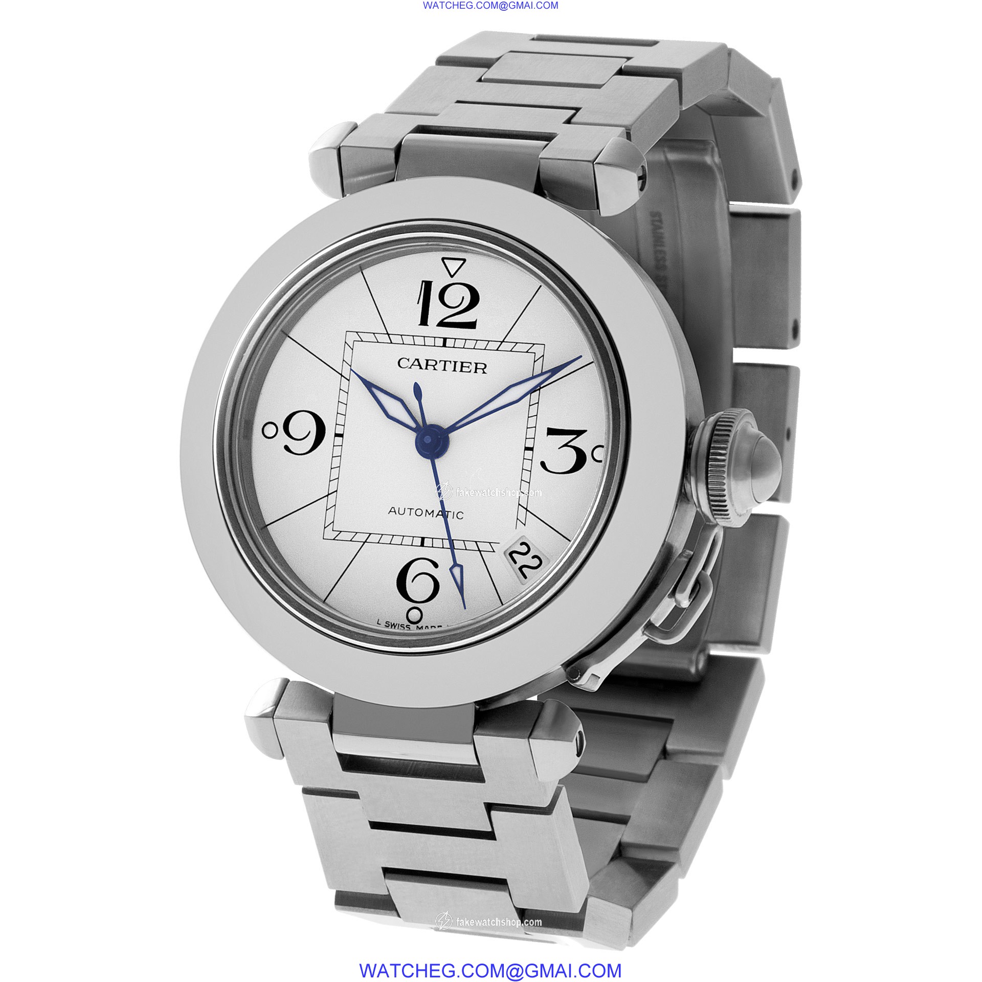 Cartier 2475 Pasha Automatic Unisex Stainless Steel 3