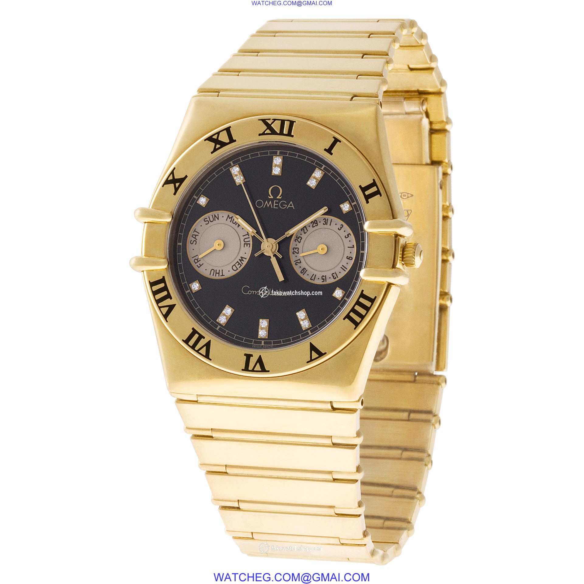 Omega 398.0873 Constellation Quartz Male 18k Yellow Gold 3