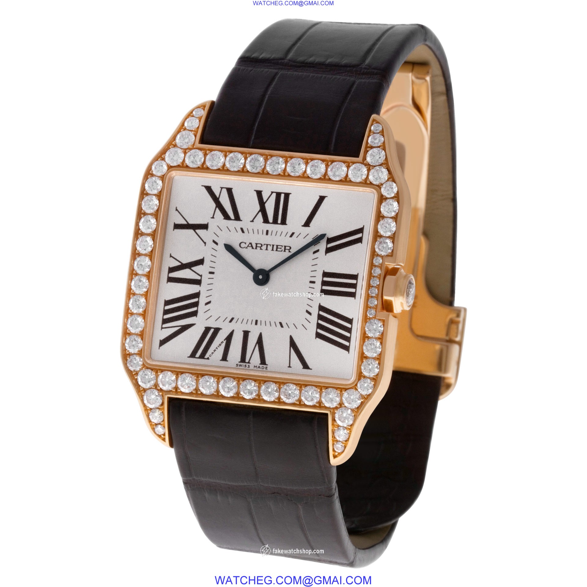 Cartier WH100751 Santos Dumont Manual Unisex 18k Pink Gold 3