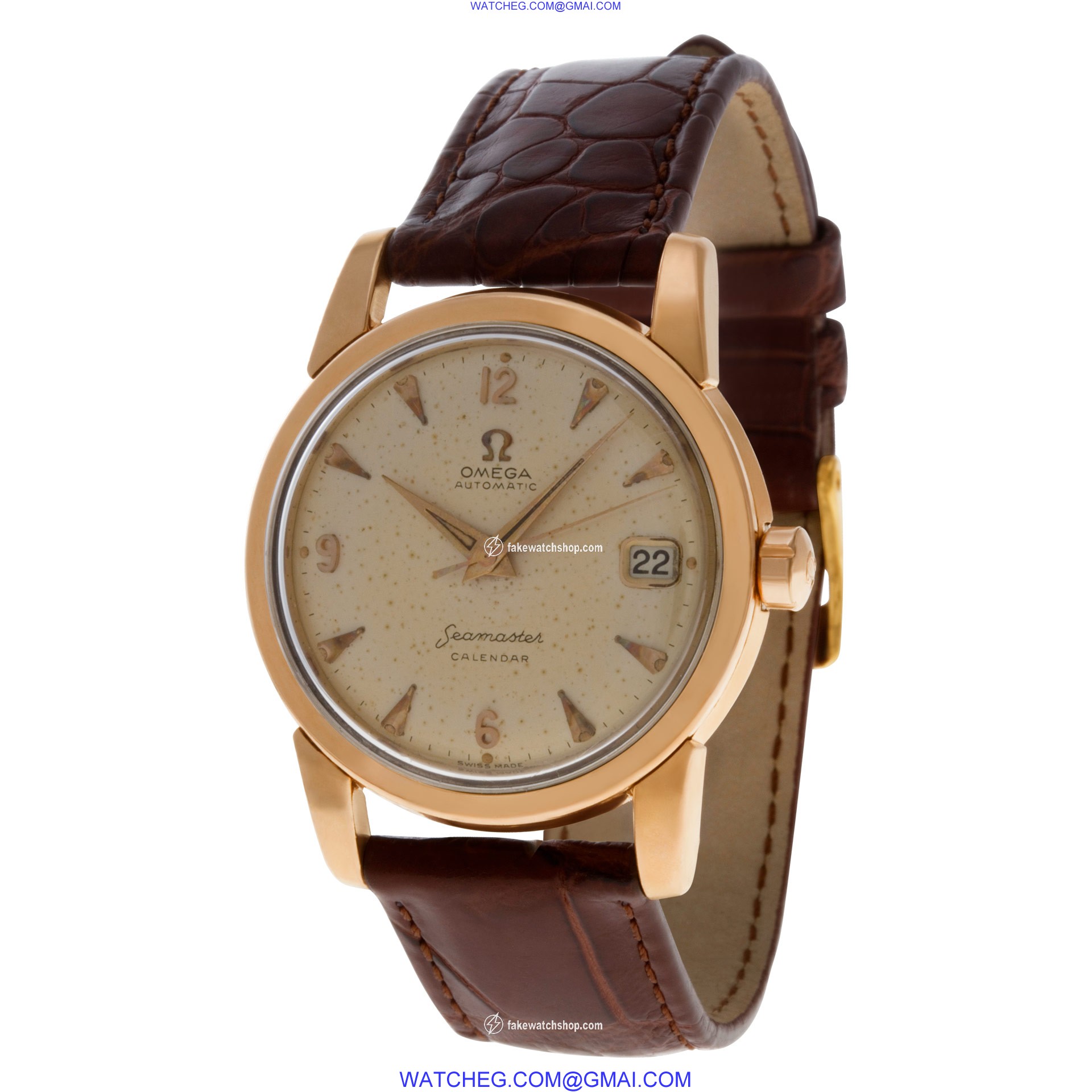 Omega 2849-5-SC Seamaster Automatic Male Pink Gold Fill 3