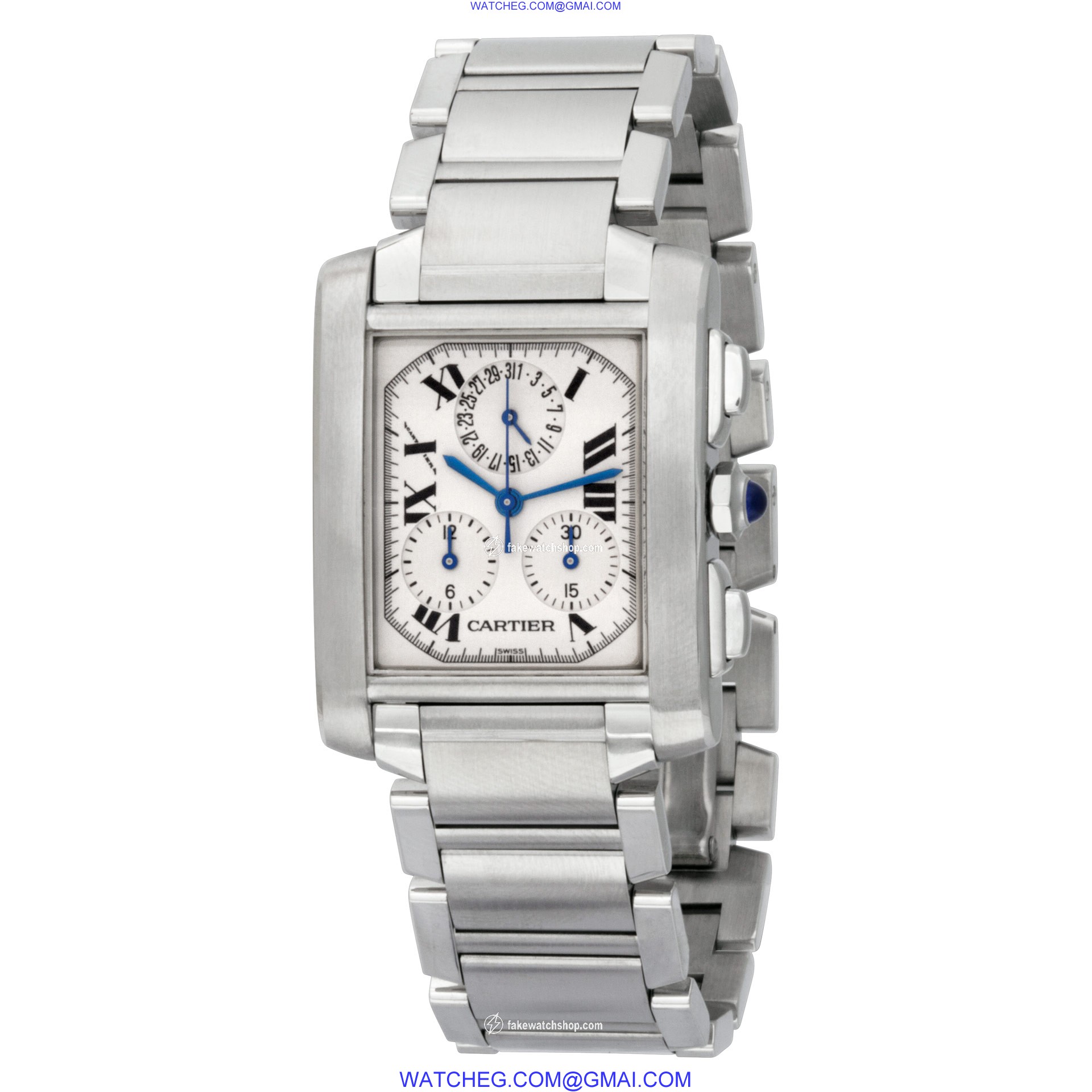 Cartier W51001Q3 Tank Francaise Quartz Male Stainless Steel 3