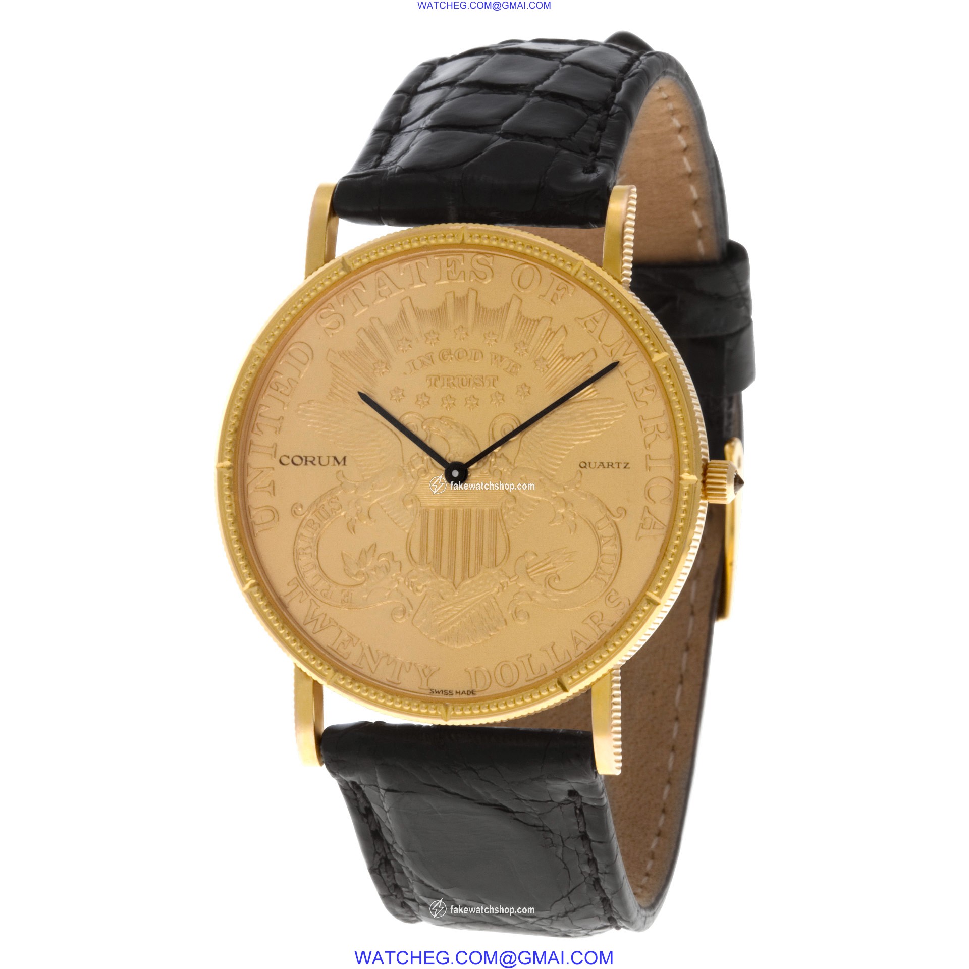 Corum 1876 $20 Coin Quartz Male 18k yellow gold 3