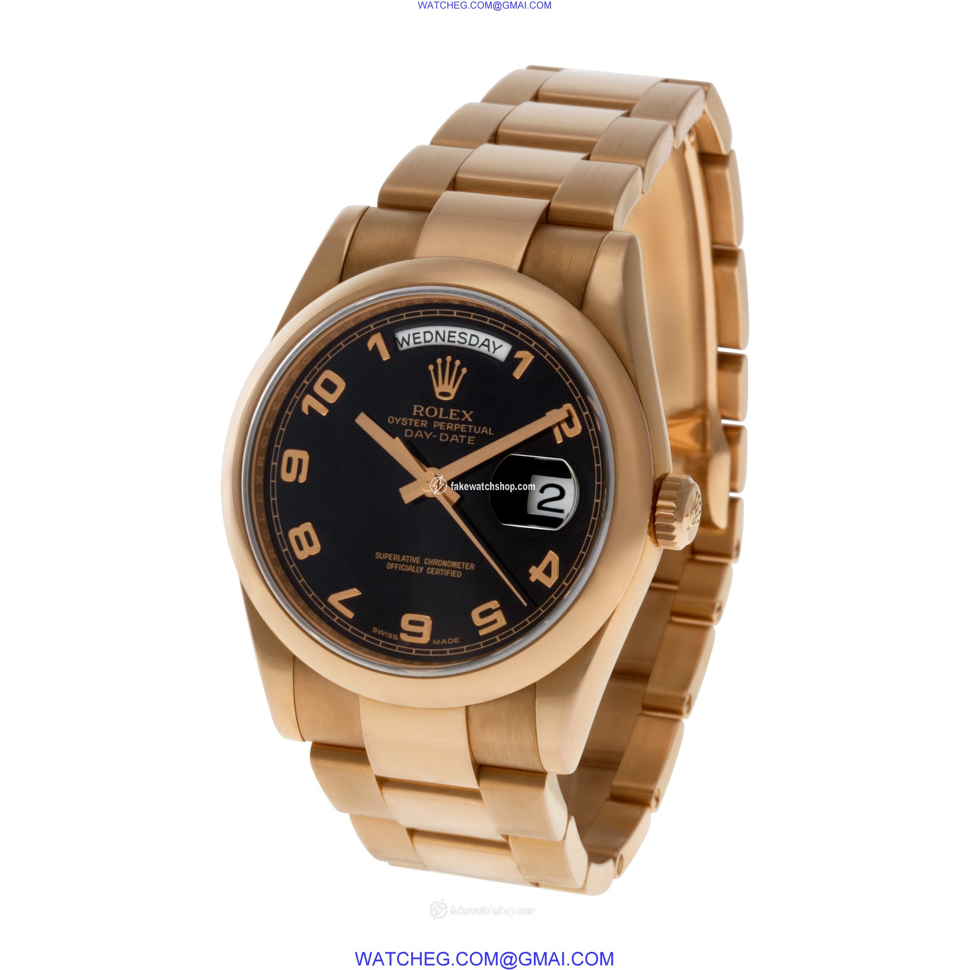 Rolex 118205 Day-Date Automatic Male 18k rose gold 3