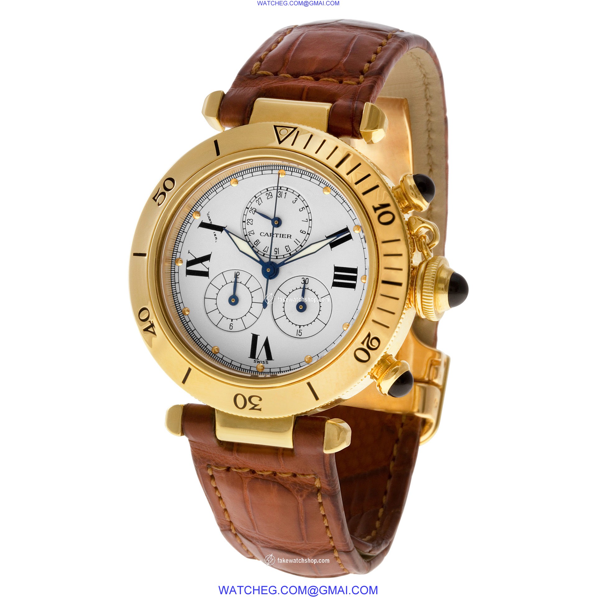 Cartier 1353 Pasha 35 Quartz Unisex 18k yellow gold 3
