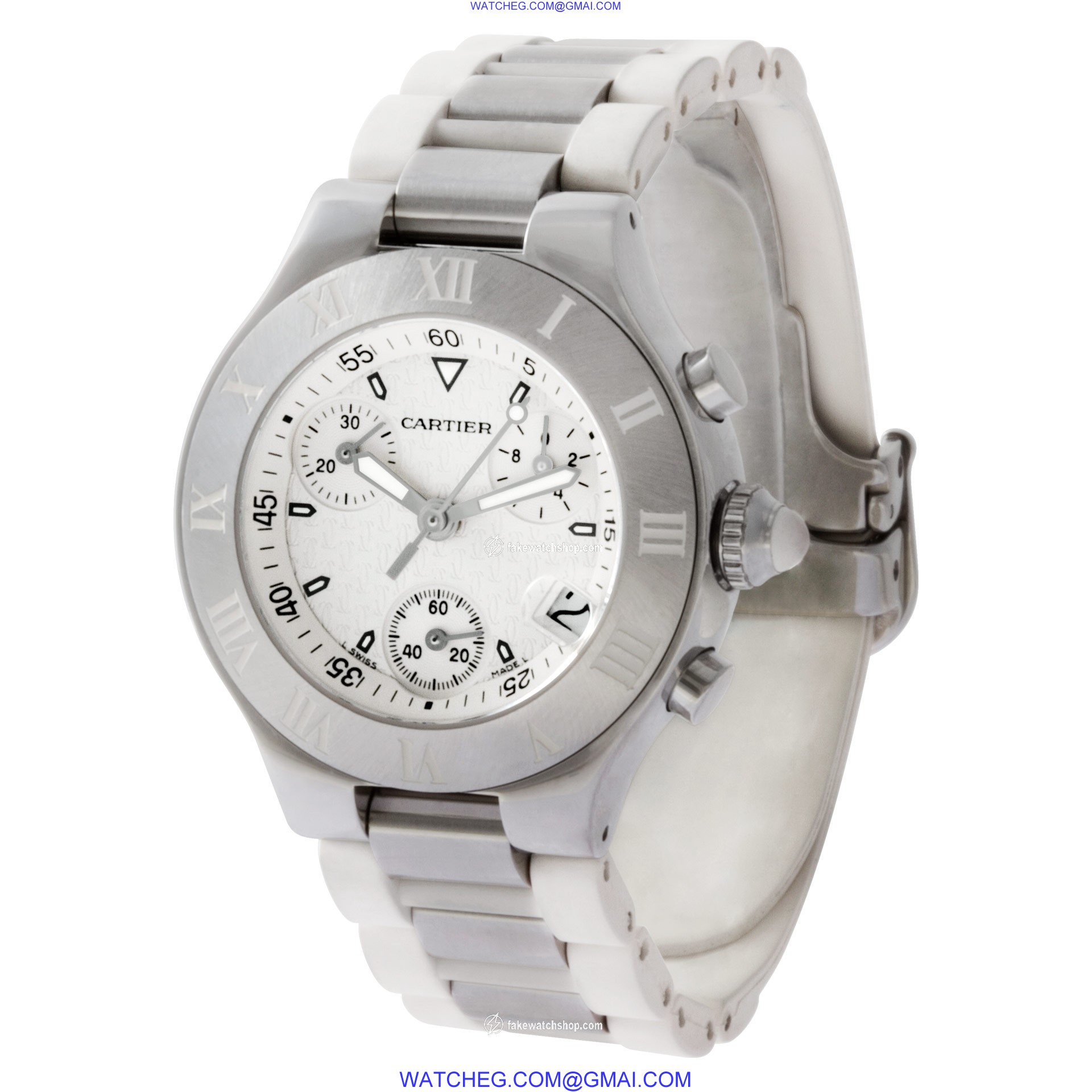Cartier 2996 Chronoscaph Quartz Female Stainless Steel 3