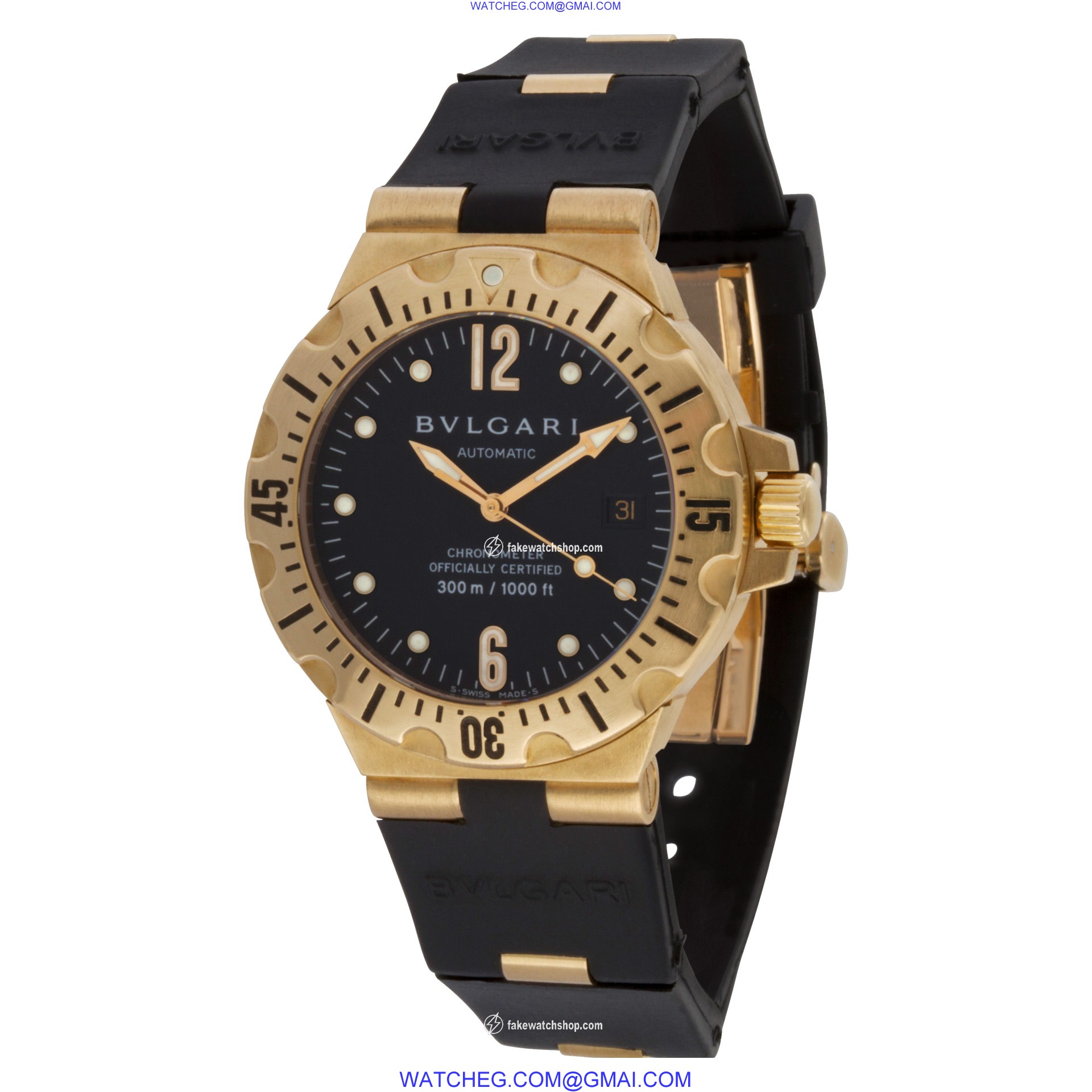 Bvlgari SD40G Scuba Automatic Male 18k Yellow Gold 3