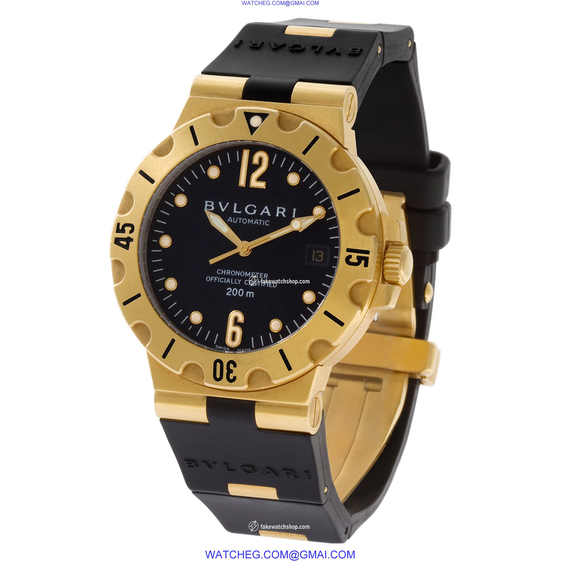 Bvlgari SD38G Scuba Automatic Male 18k yellow gold 3