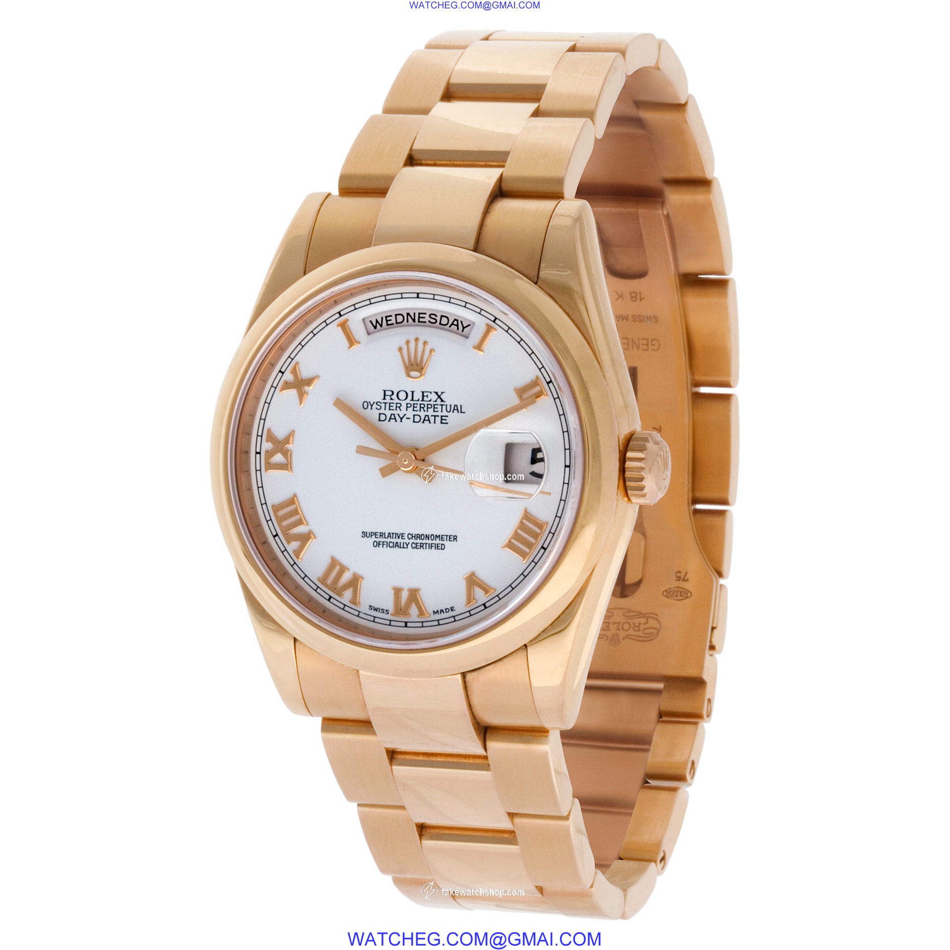 Rolex 118205 Day-Date Automatic Unisex 18k rose gold 3