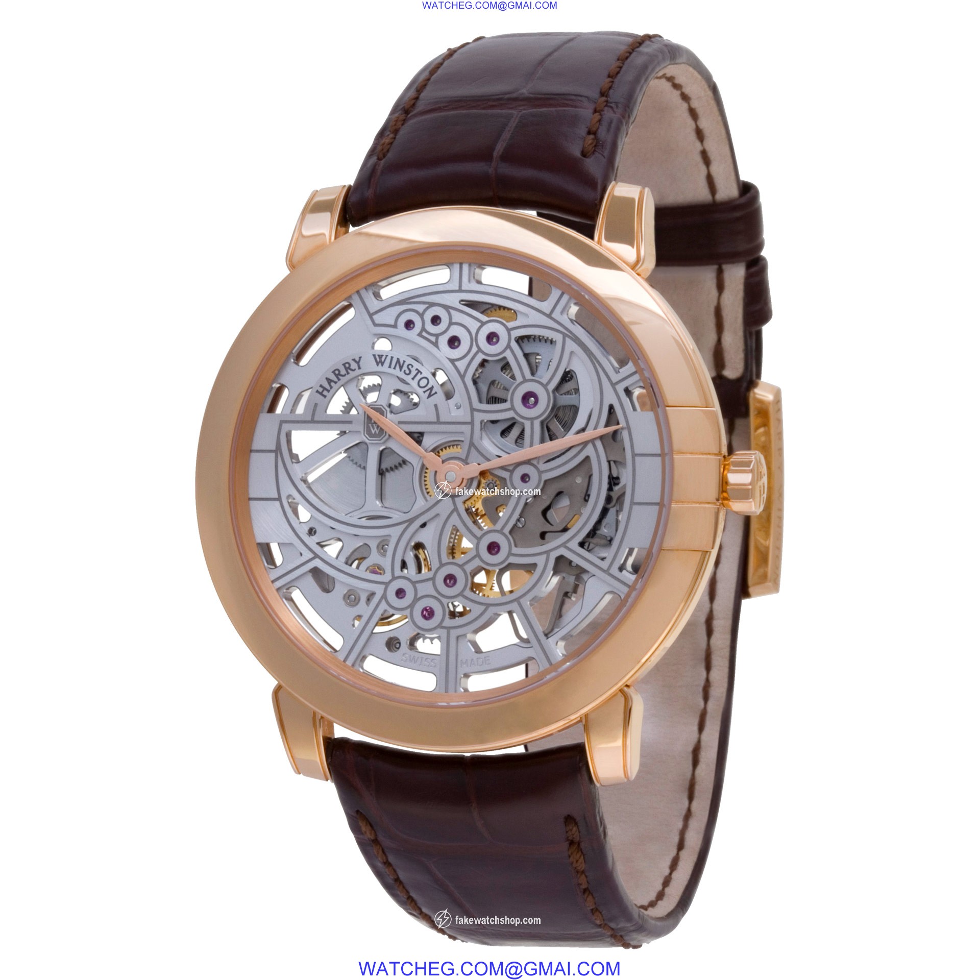 Harry Winston MIDAHM42RR01 Midnight Skeleton Automatic Male 18k rose gold 3