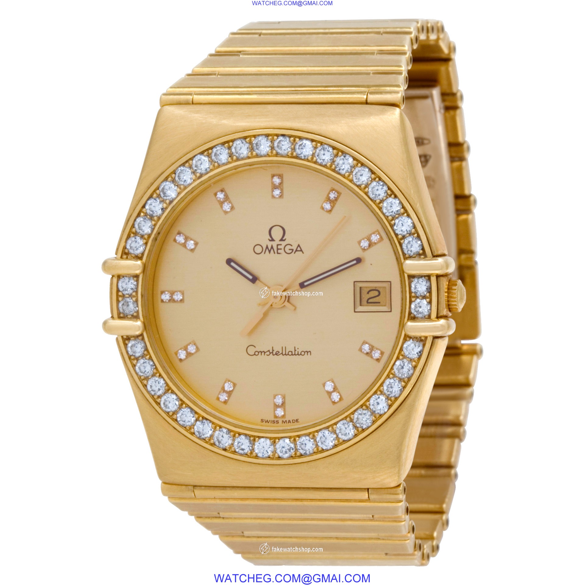 Omega Omega 4048 Constellation Quartz Female 18k Yellow Gold 3