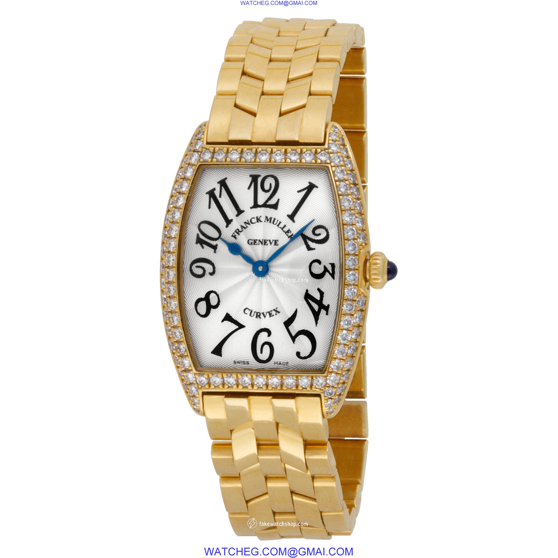 Franck Muller 1752QZD Curvex Quartz Female 18k yellow gold 3