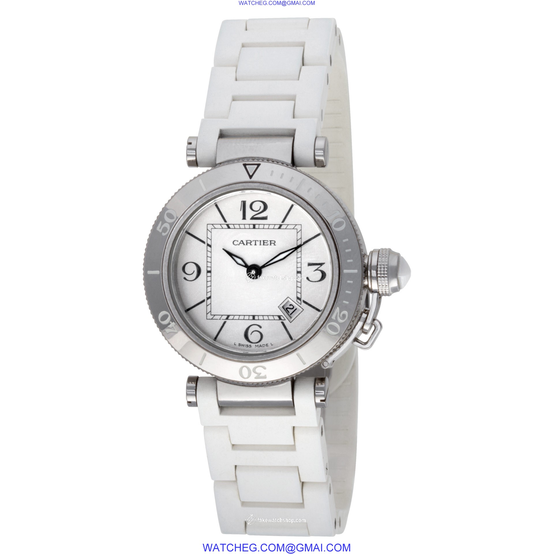 Cartier 3025 Pasha Seatimer Quartz Female Stainless Steel 3