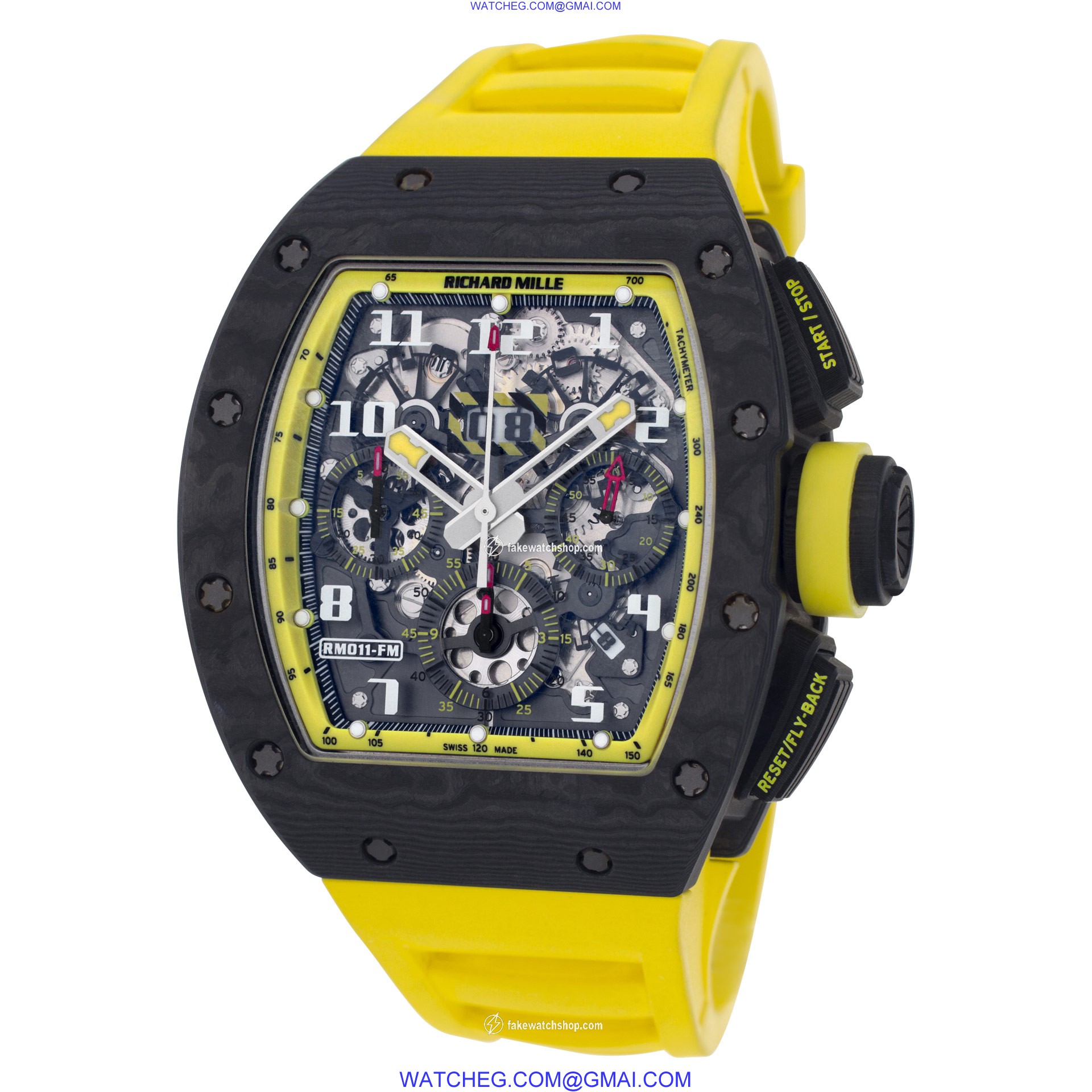 Richard Mille RM011-FM Yellow Storm Automatic Male Carbon 3