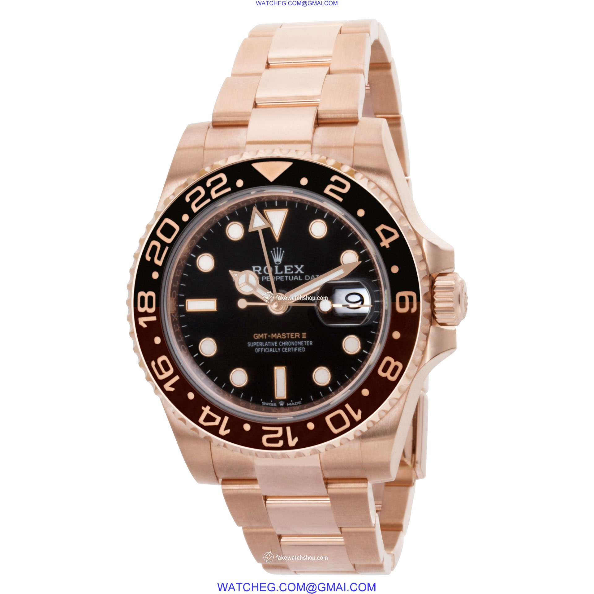 Rolex 126715chnr GMT-Master II Automatic Male 18k rose gold 3